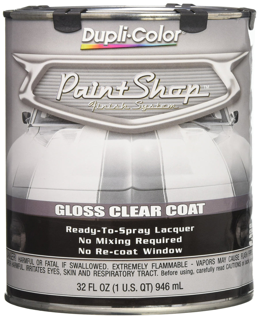 Paint Shop Finish System Clear Coat – Dupli-Color Gloss Clear - 32 oz. Automotive Paint