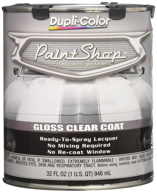 Paint Shop Finish System Clear Coat – Dupli-Color Gloss Clear - 32 oz. Automotive Paint