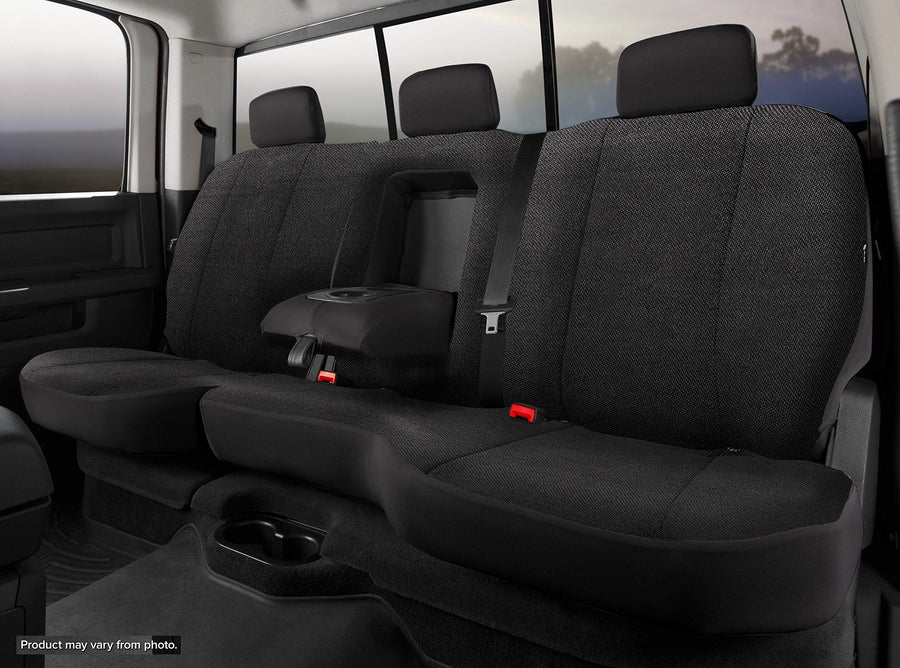 Custom Fit Fia TRS42-66 Black Rear Seat Cover Split Seat 60/40 - Saddle Blanket (Solid Black)