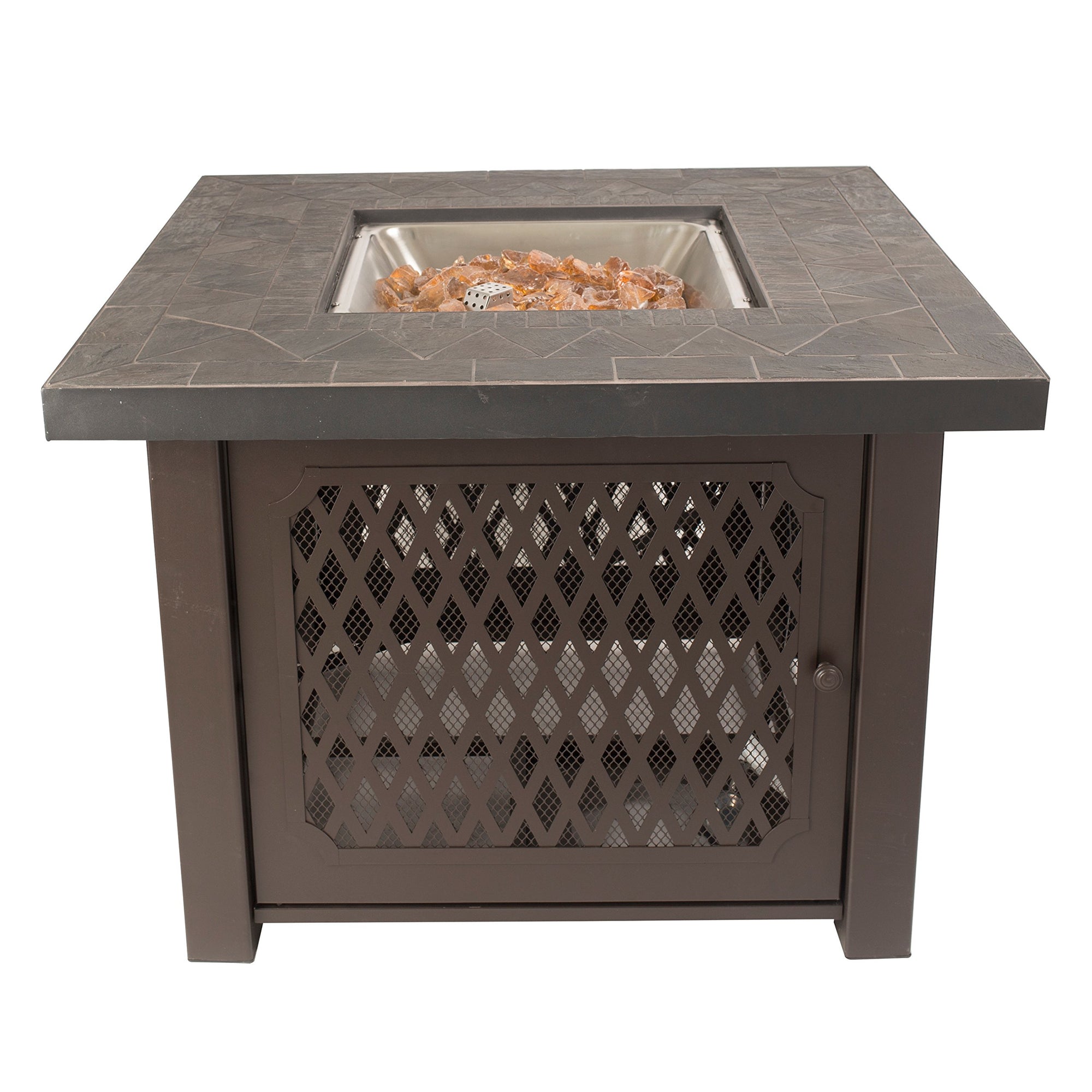 Walden Gas Fire Pit Table Pleasant Hearth OFG828T Propane