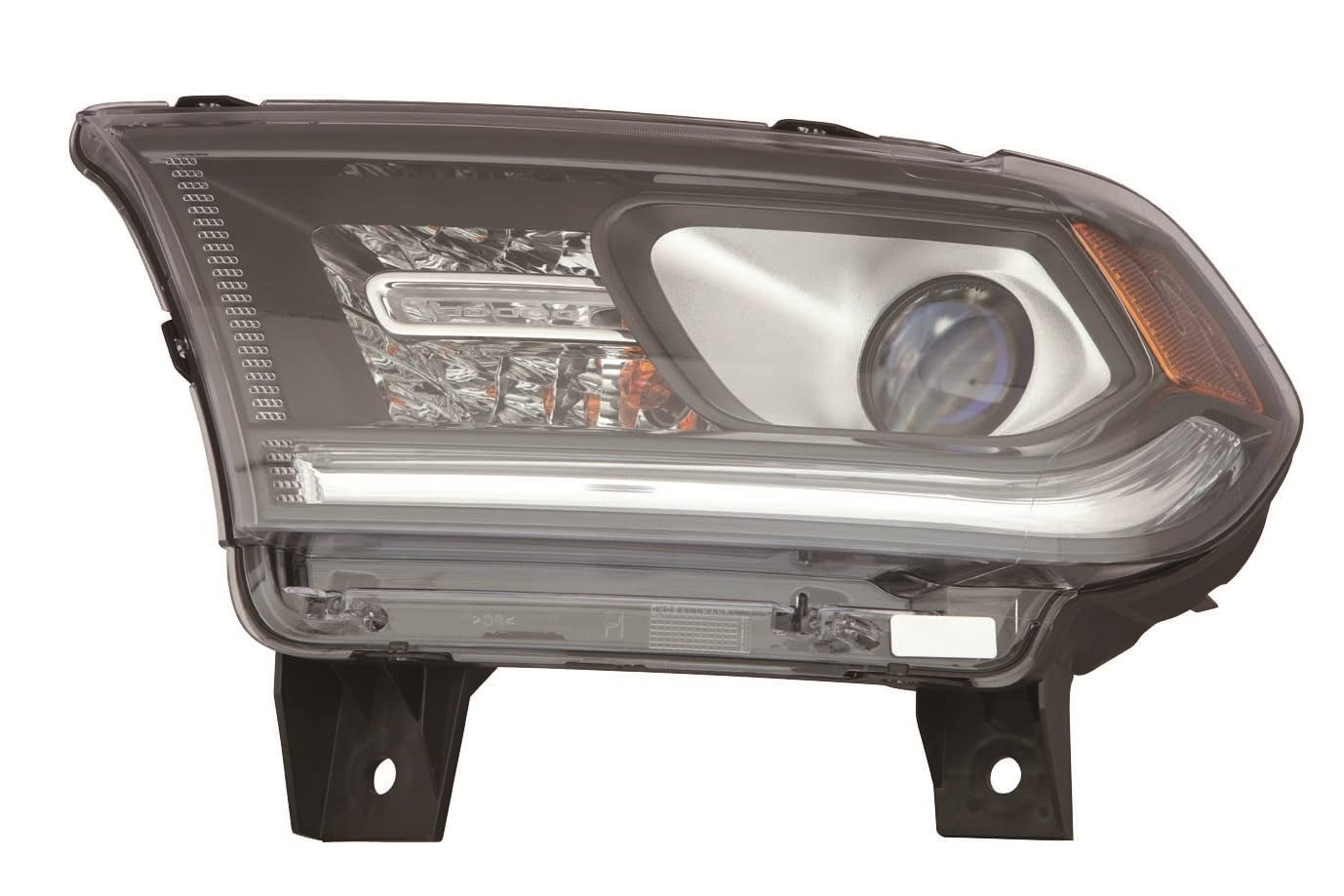 Halogen ACK For Dodge Durango 14-15 Headlight with LED Day time Running Light BLACK Trim Driver Side CAPA | DOT Certified 55112969AI | CH2502304C