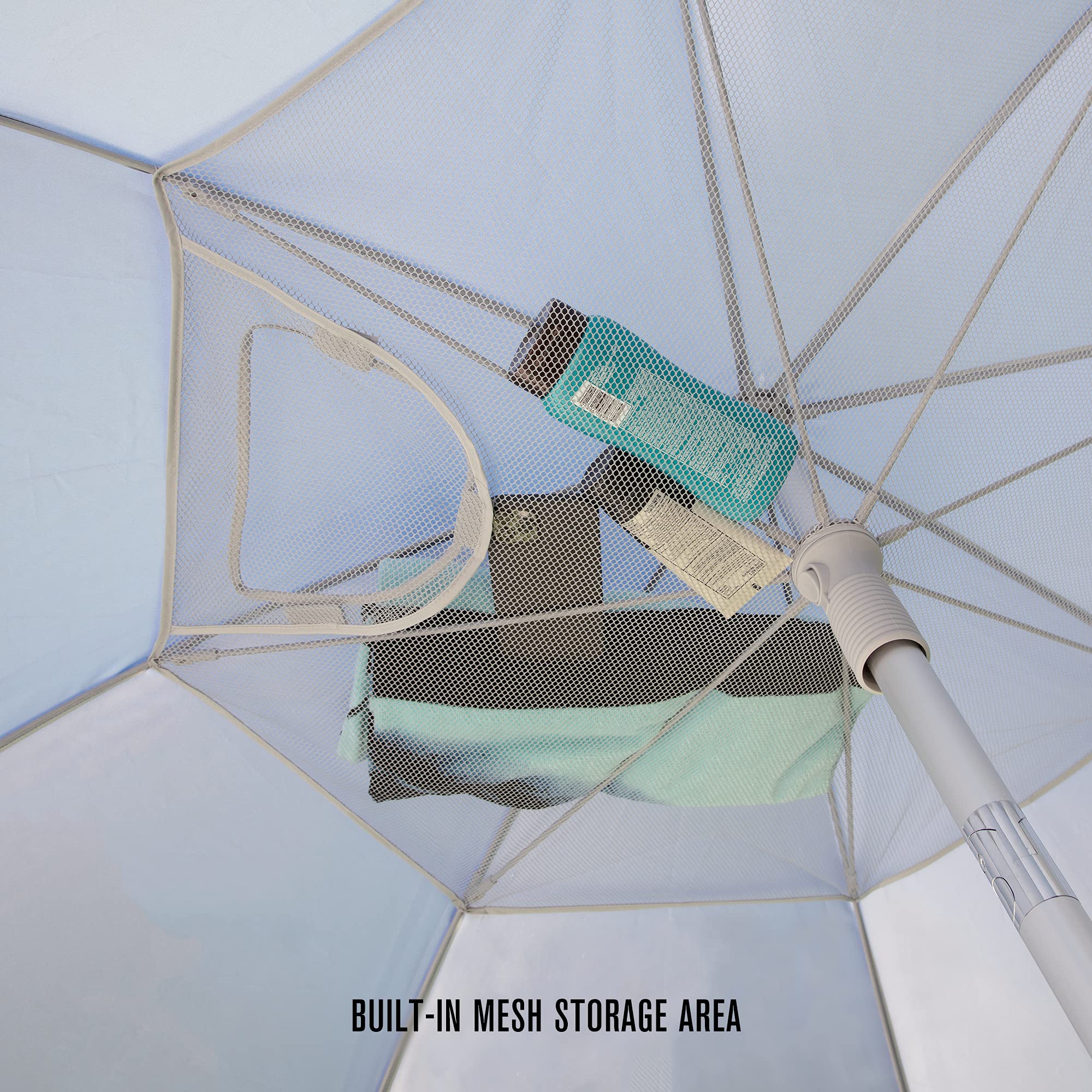 7' Hurley Beach Umbrella, Fireberry