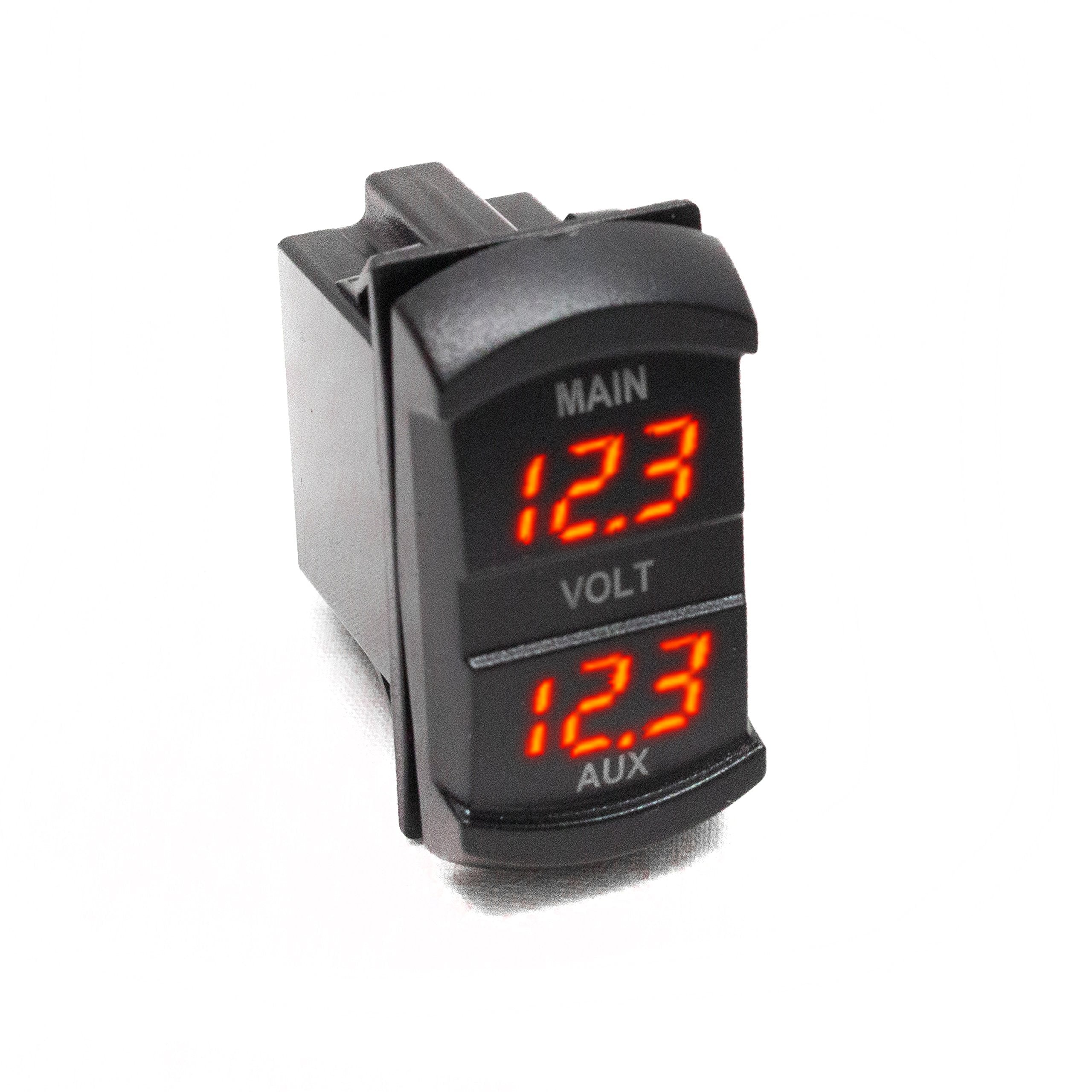 DUAL SOCKET SIZED DC VOLT METE