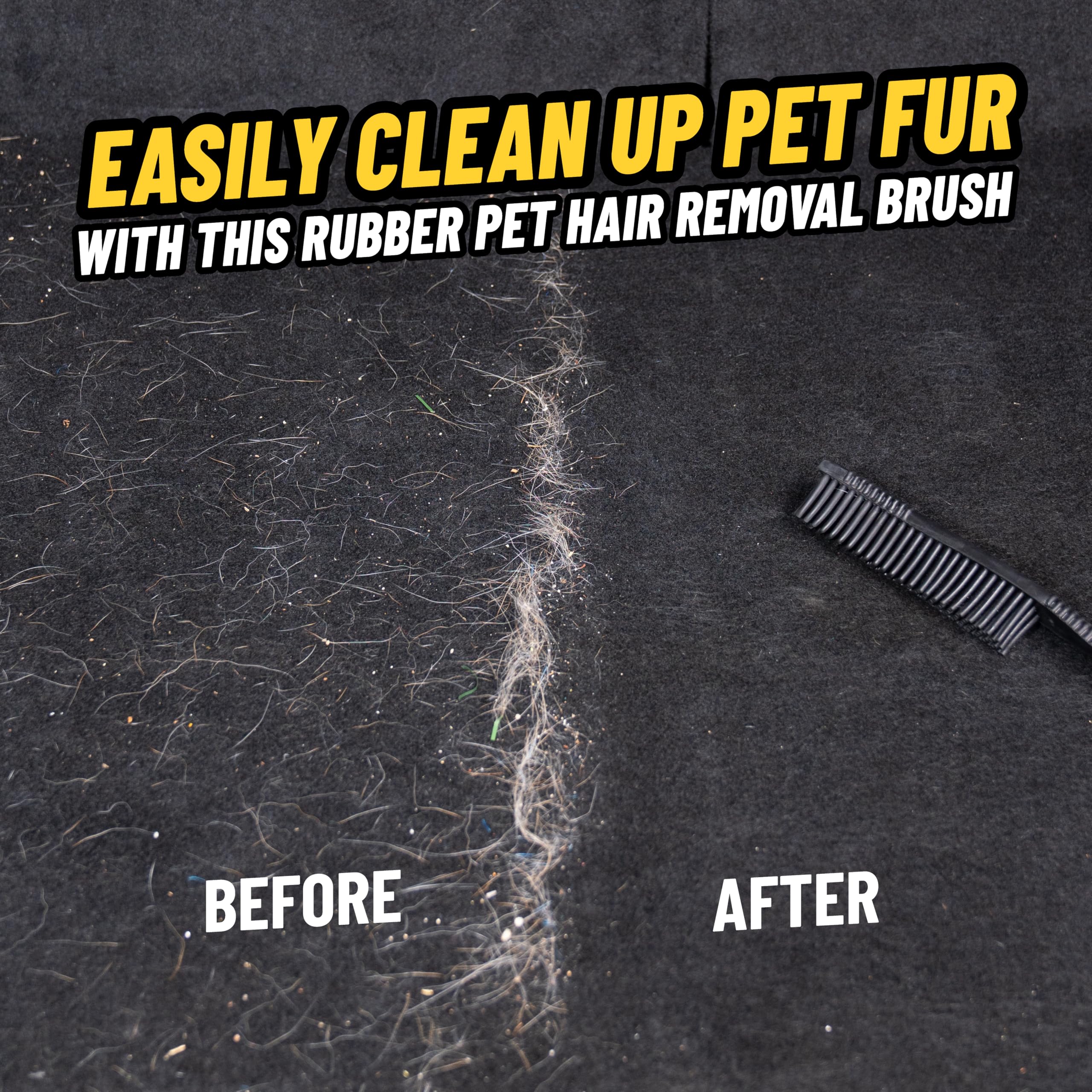 Chemical Guys Rubber Professional Pet Hair Removal Brush – Multi Surface Detailing & Pet Hair Removal Tool for Cars, Trucks, SUVs, RVs & Home – Removes Lint and Debris from Upholstery and Carpet