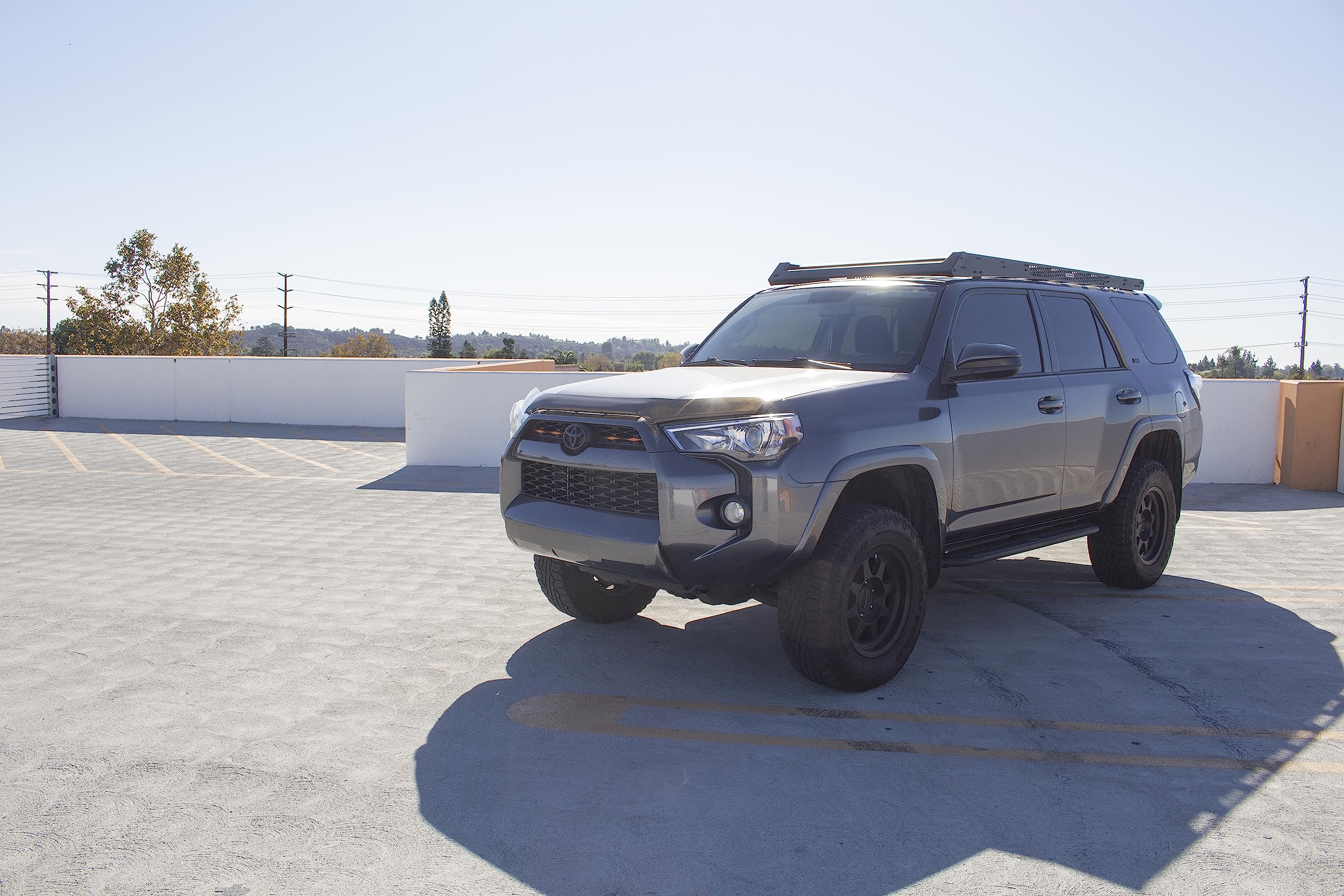 Ceros Go Rhino Low Profile Roof Rack | Aluminum, Textured Black | 5933001T | Fits 2010 - 2023 Toyota 4Runner