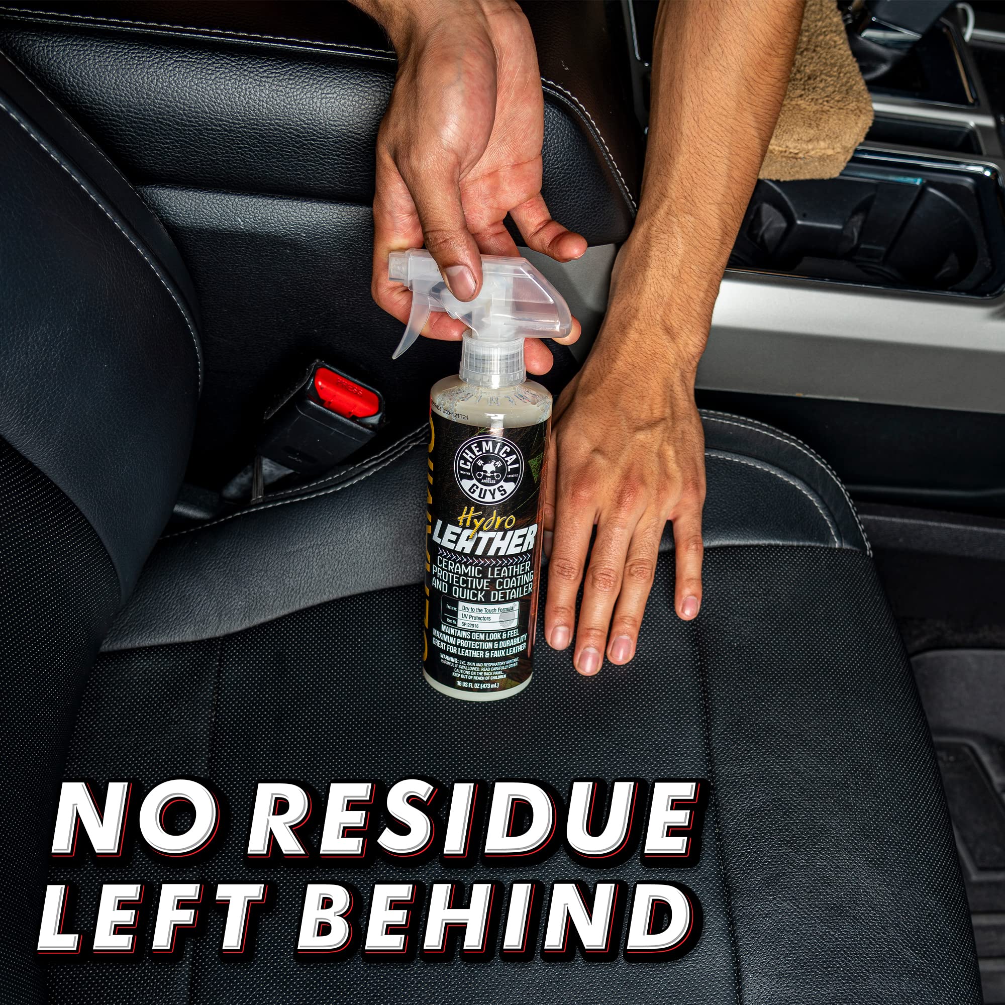 Chemical Guys HydroLeather SPI22916 Ceramic Leather Protective Coating for Car Interiors, Furniture, Apparel, Boots, and More (Works on Natural, Synthetic, Pleather, Faux Leather and More) (16 fl oz)