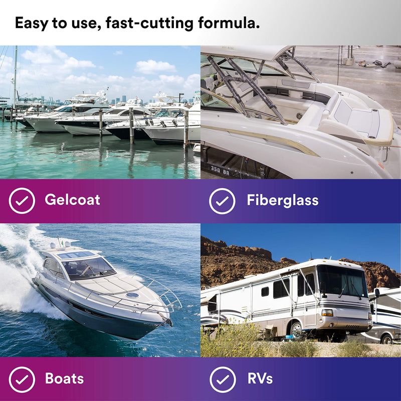 3M Heavy Cutting Compound Perfect-It Gelcoat, 1 Quart – Fast Cutting Marine Oxidation Remover for Boat & RV Gelcoat Surfaces