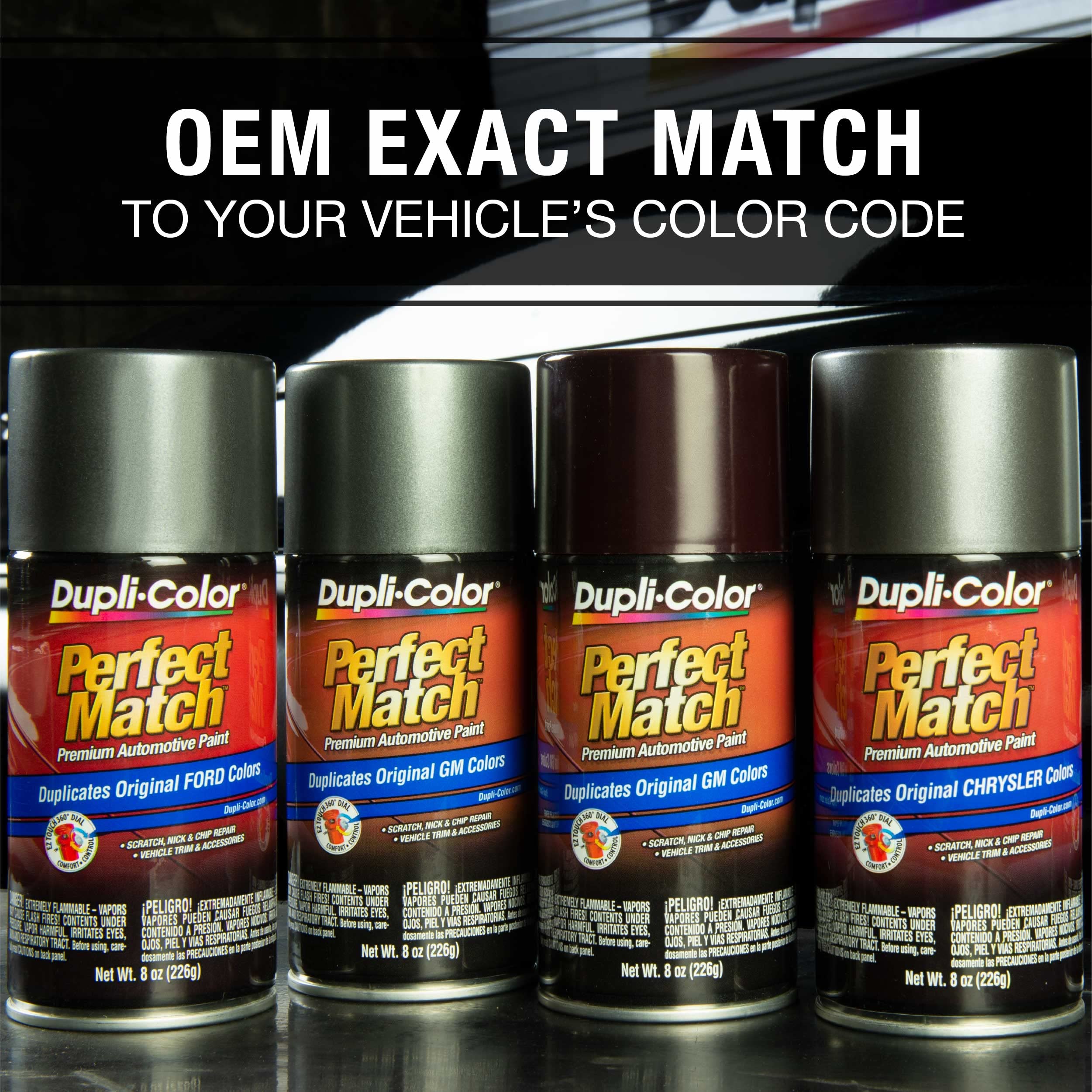 Dupli-Color EBFM03827 Automotive Spray Perfect Match, Ford Medium Blue Metallic, 3P – 8 oz. Aerosol Can