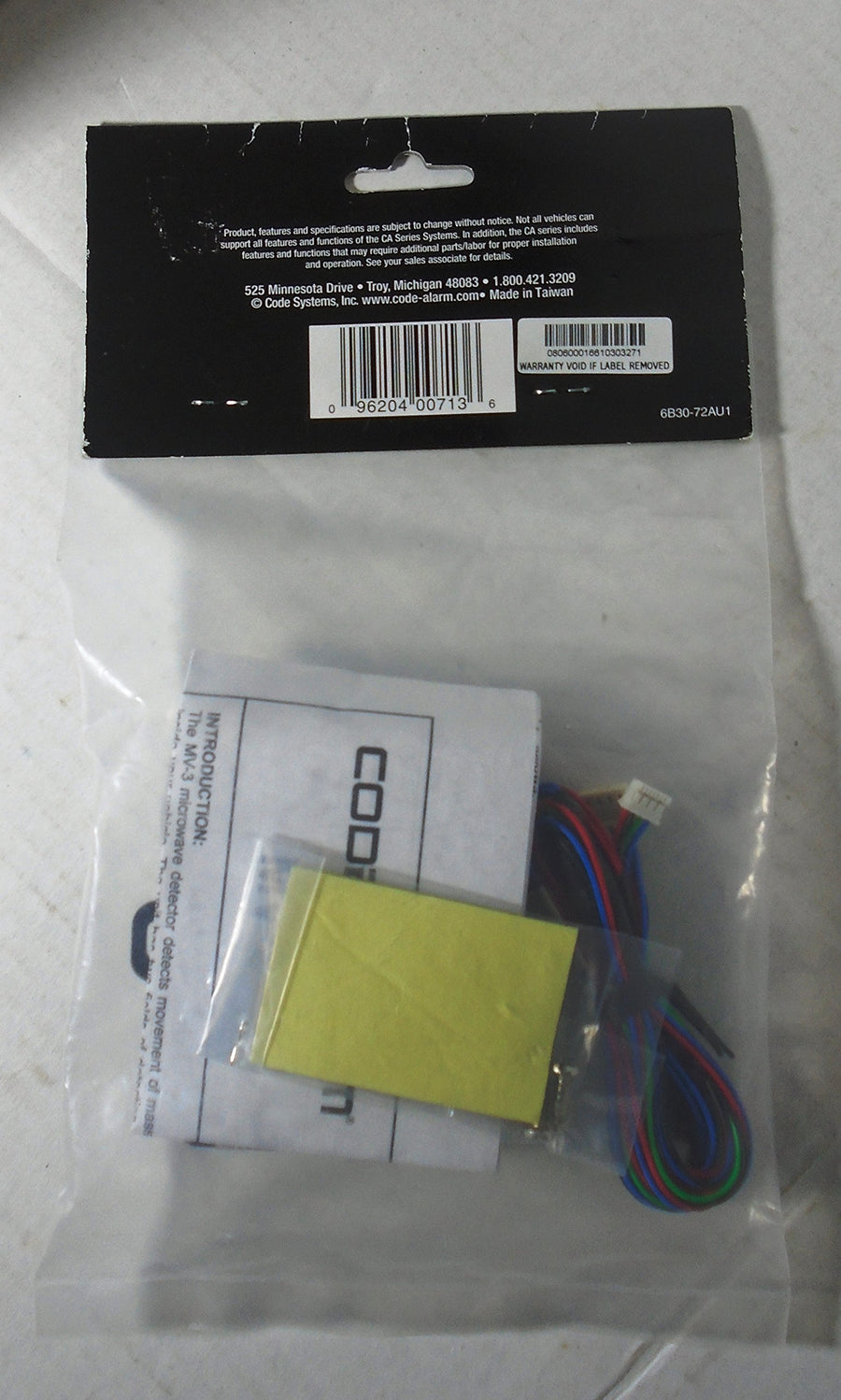Code Alarm MV3 Dual Zone / MV3 / MV3 Microwave Sensor