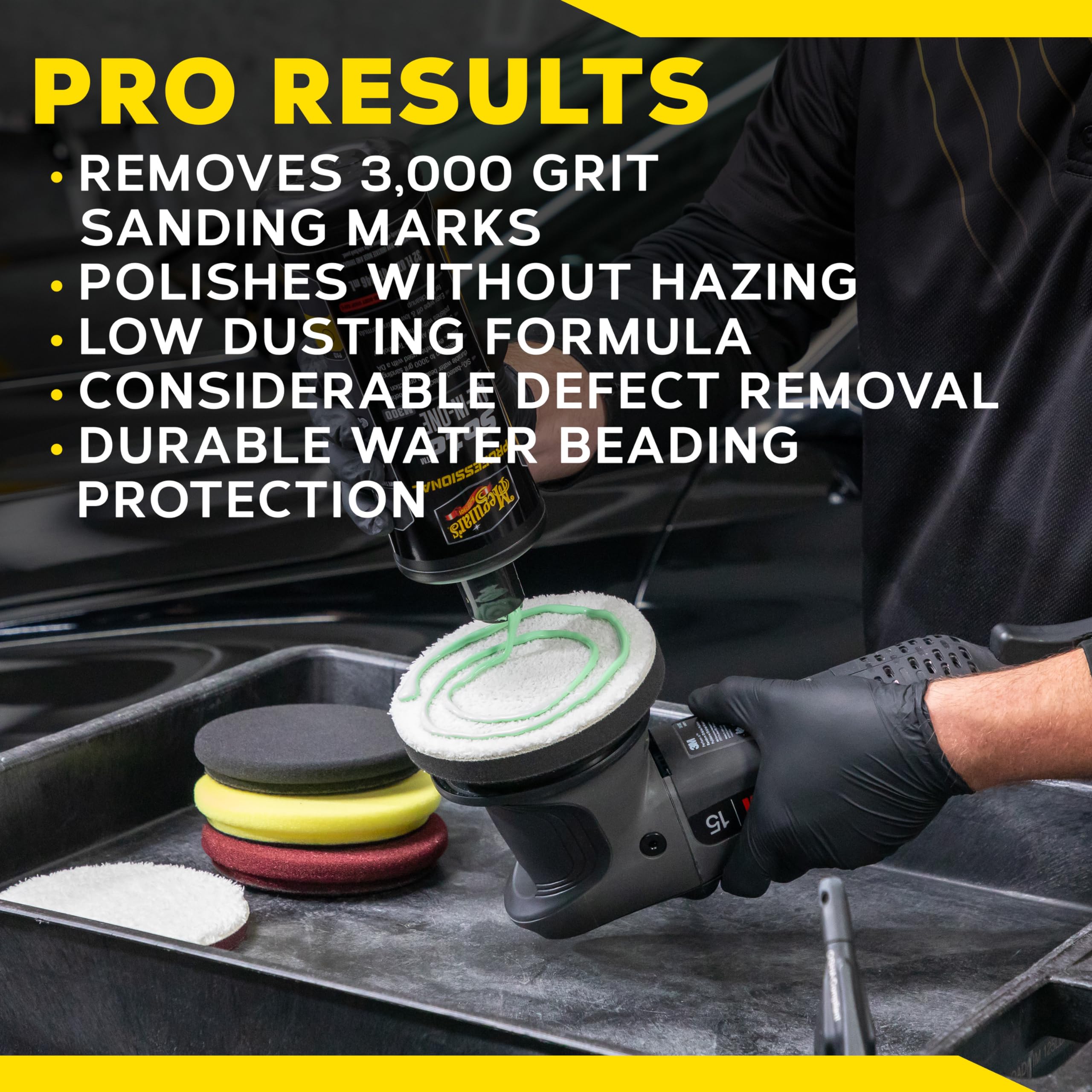 Meguiar's So1o Professional All-in-One M300 - SiO2-Based Formula Removes Paint Defects and Delivers Durable, Water-Beading Protection, Get Compounding, Polishing, and Protecting in One Step - 32oz