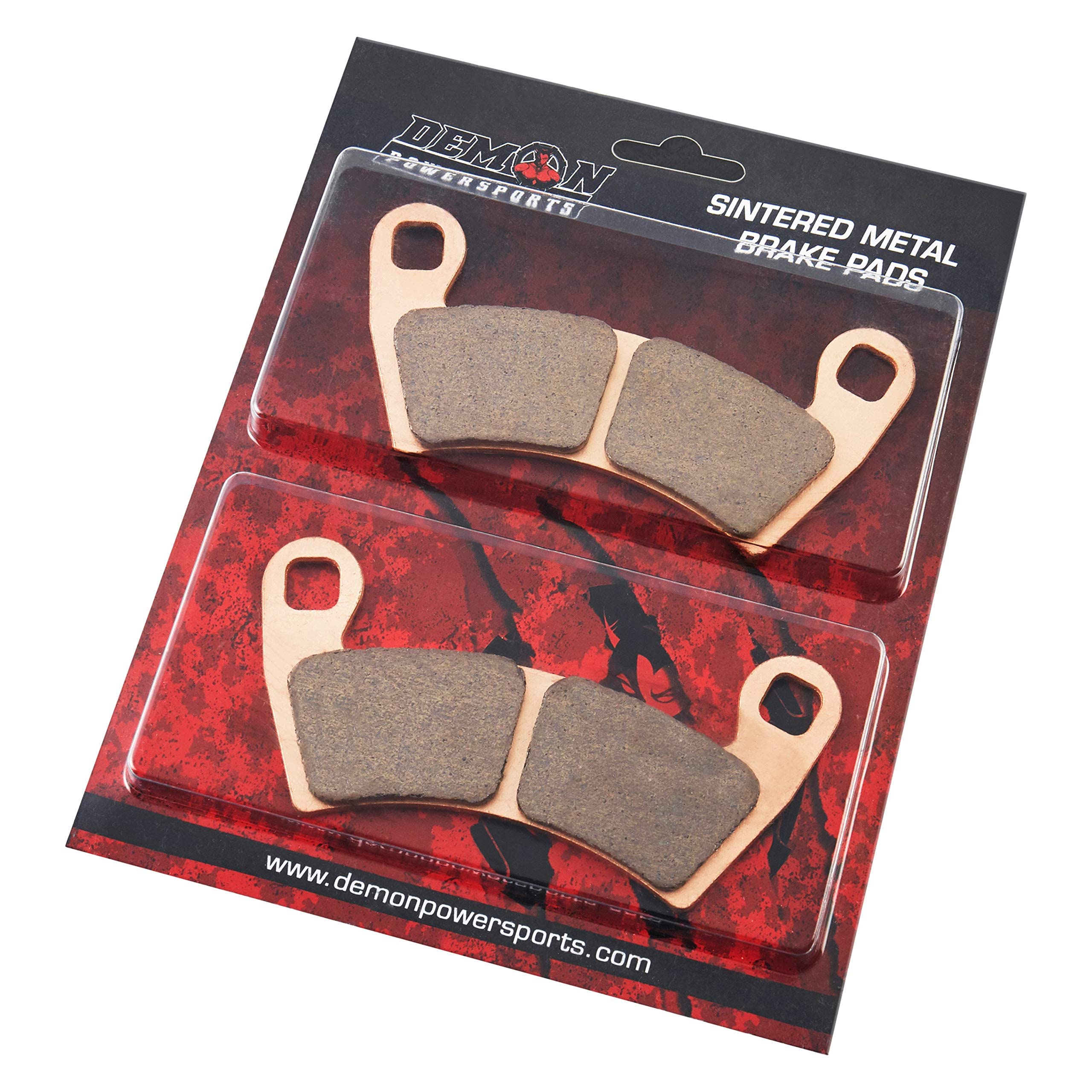 Demon Front/Rear Left Sintered Brake Pads for Can Am Maverick X3/Max/Defender HD8/HD10, Built In High Density Sintered Metallic Material For Better Grip (See Fitments in Description)