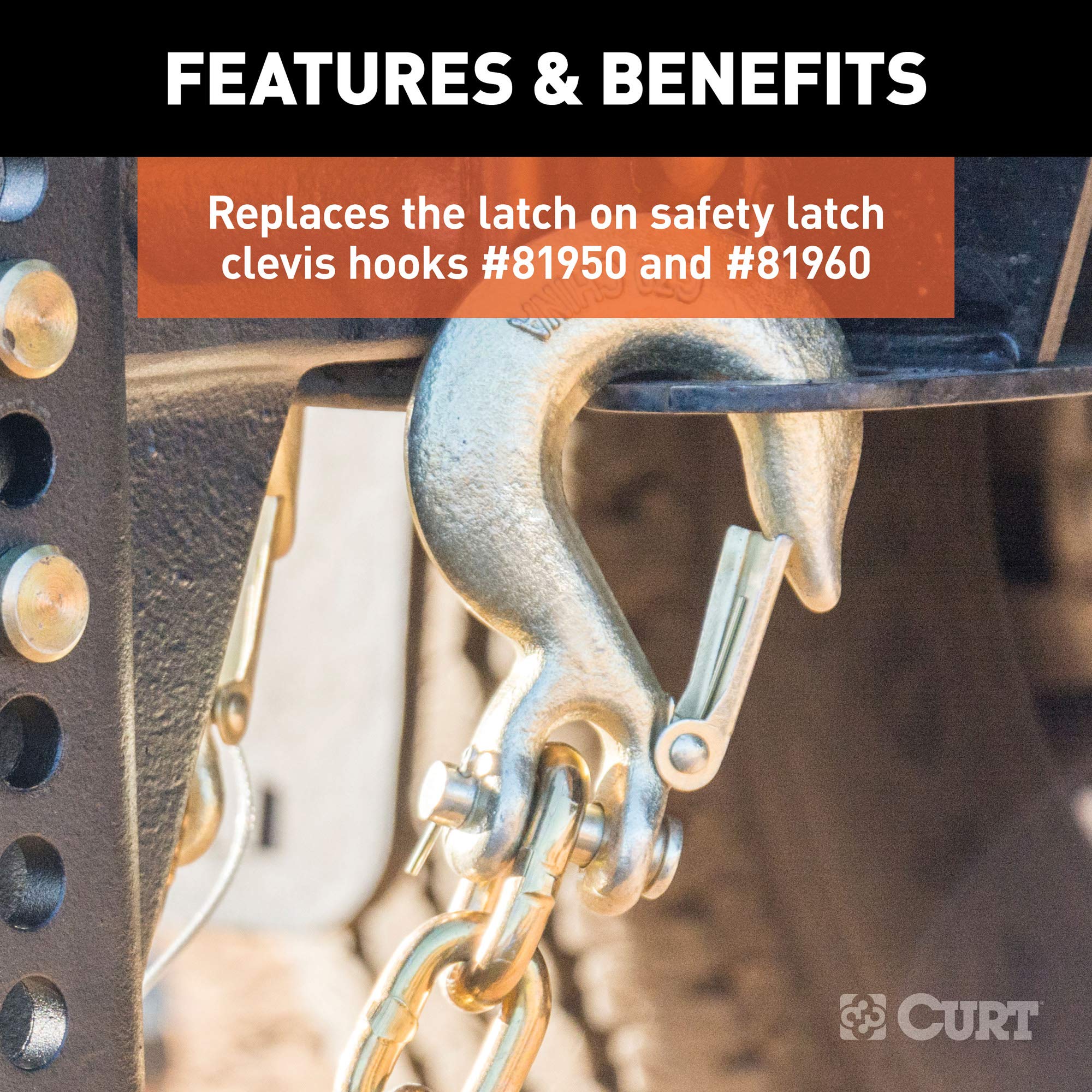 CURT Replacement Clevis Hook Safety Latch for CURT #81999 #81950