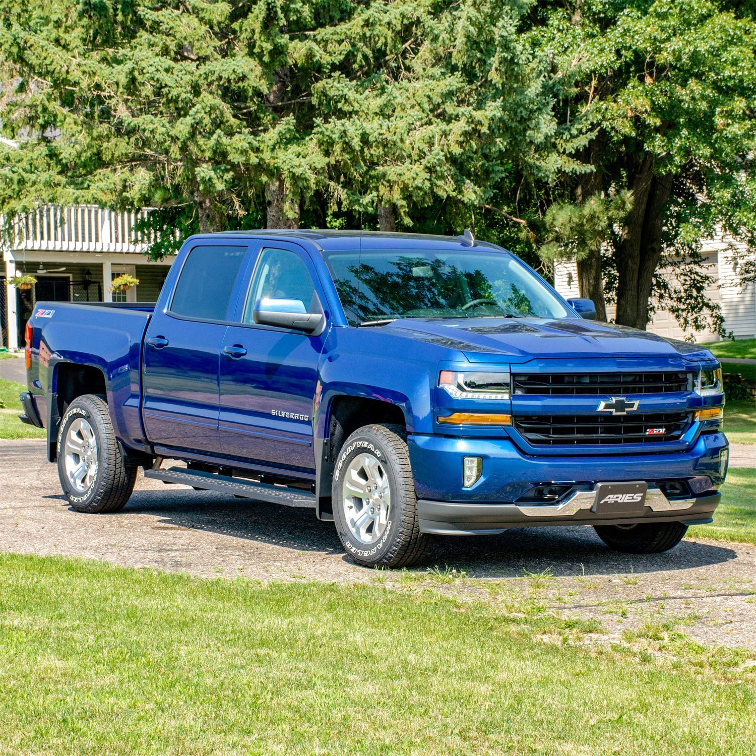 RidgeStep Commercial Aries C2891 Running Boards 6.5 in. 91 in. Length VersaTrac Brackets Sold Separately Textured Black Powder Coat Carbon Steel