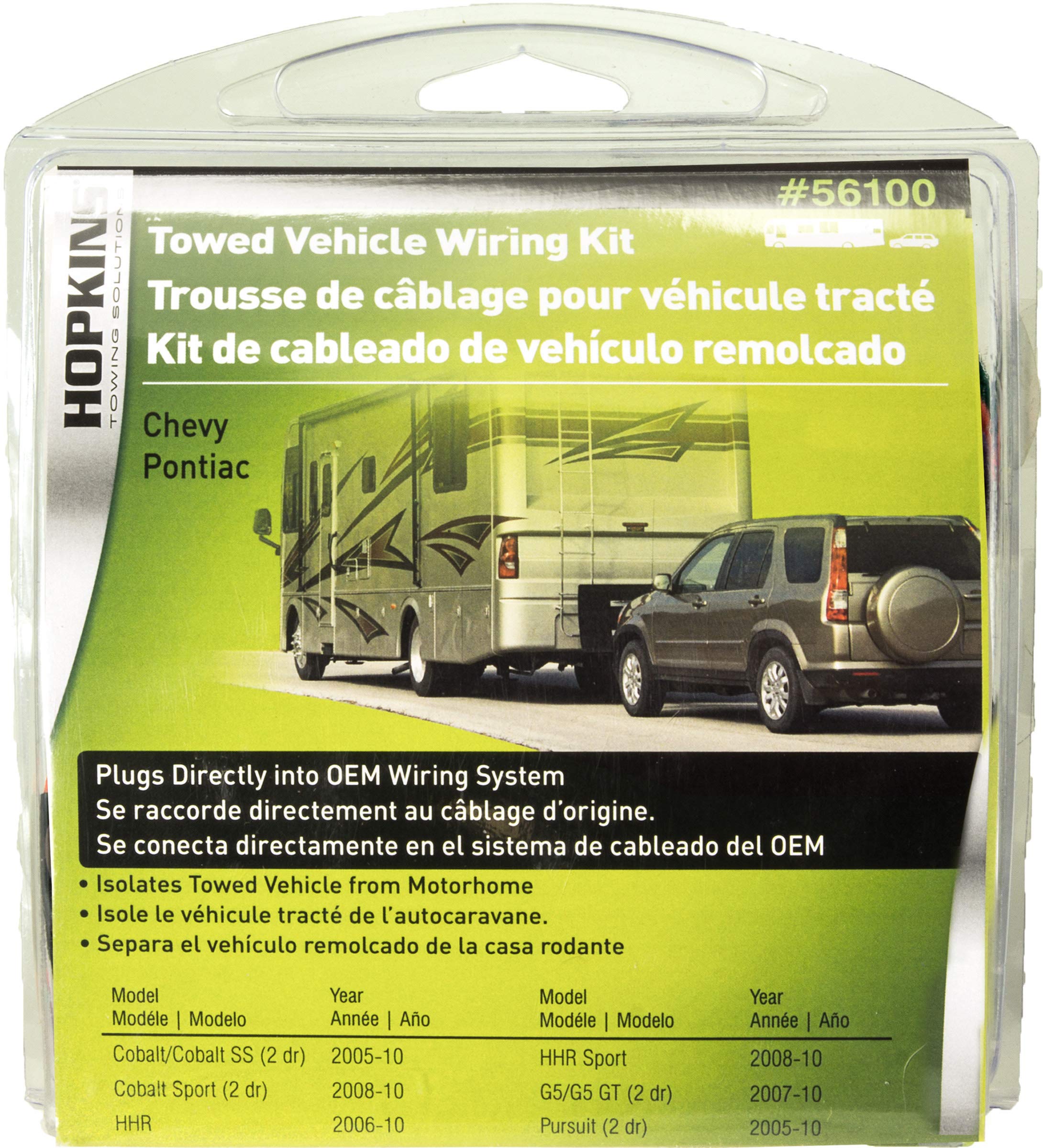 Plug-In Hopkins Towing Solutions 56100 Simple Towed Vehicle Wiring Kit