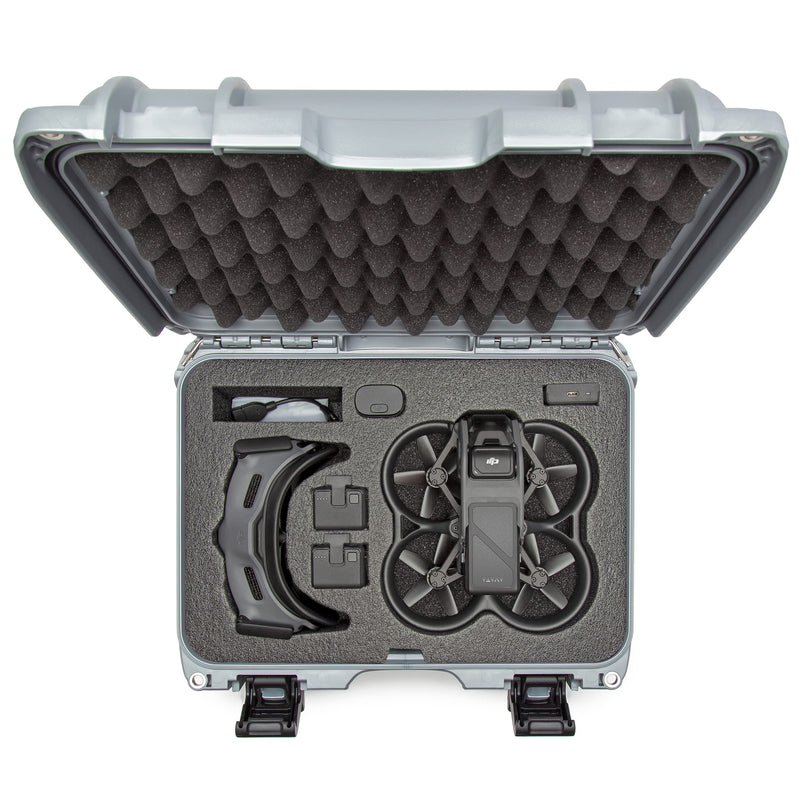Waterproof Nanuk 915 Hard Case with Foam Insert for DJI Avata FPV Unit, Goggles and Controller - Silver (915S-080SV-0A0-C0778)