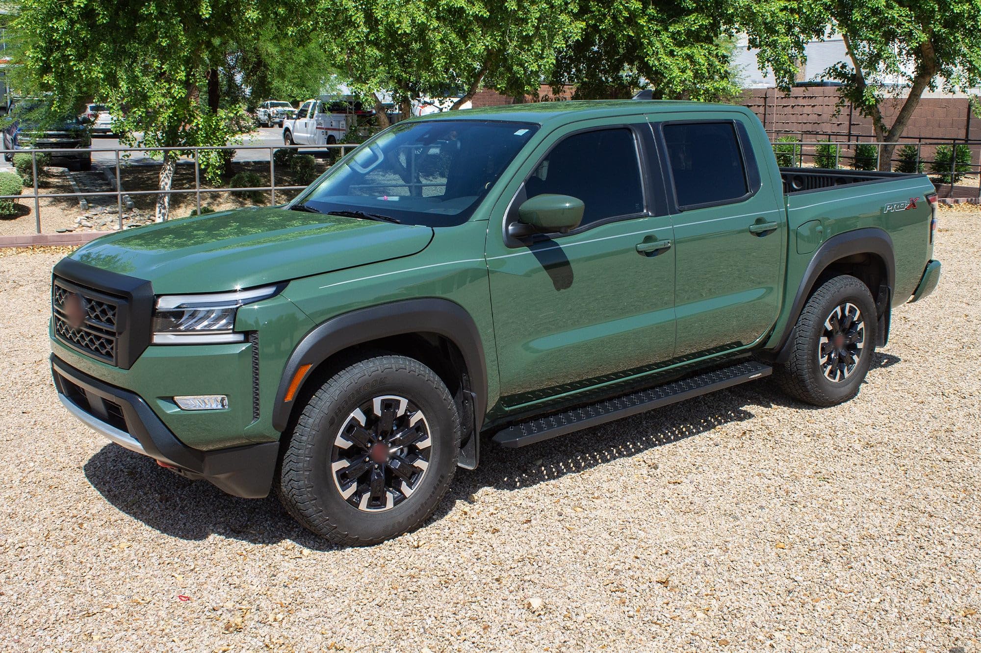 Running Boards Raptor Series Steps 6.5in Wide Sawtooth Grip Black Aluminum | Part 2107-0589BT