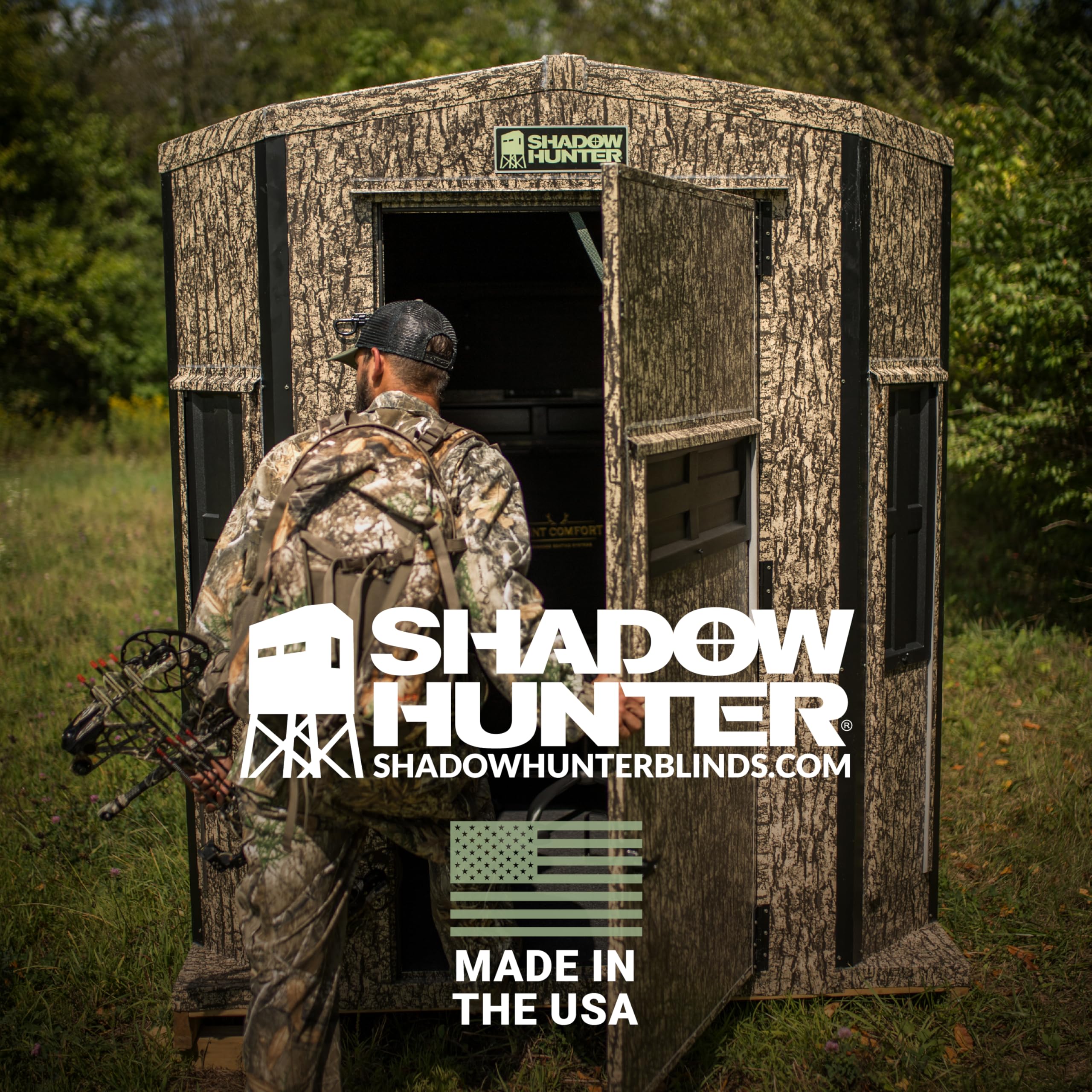 Shadow Hunter DIY Hunting Blind ShadowView Bow Window Kit, Includes Blackout and Scent Free Protection, 2-Pack