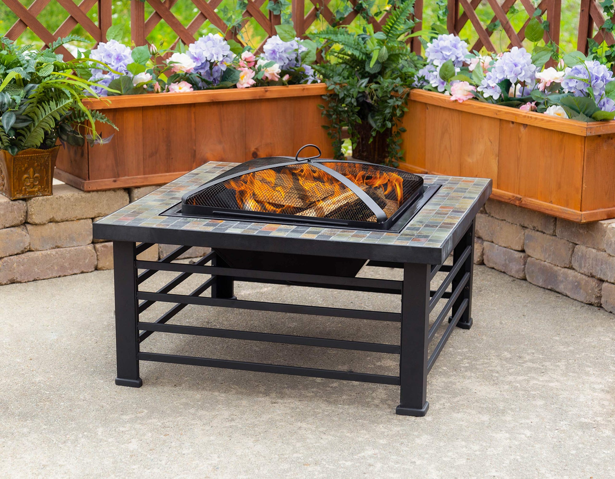 Slate Top Cascade Fire Pit