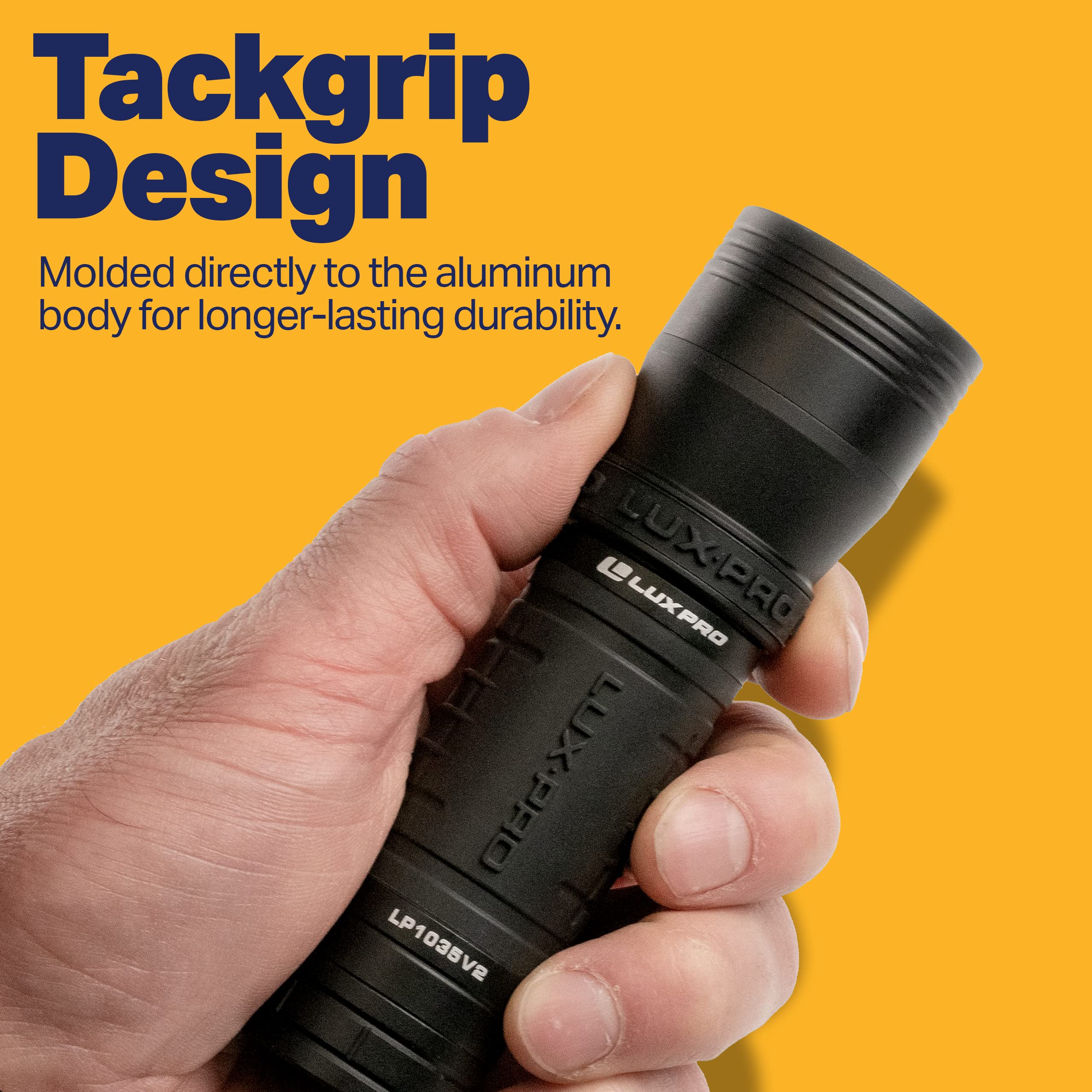 Zoom Focus LUXPRO CREE LED Flashlight High Lumen Tactical Handheld with TackGrip (LP1035V2)