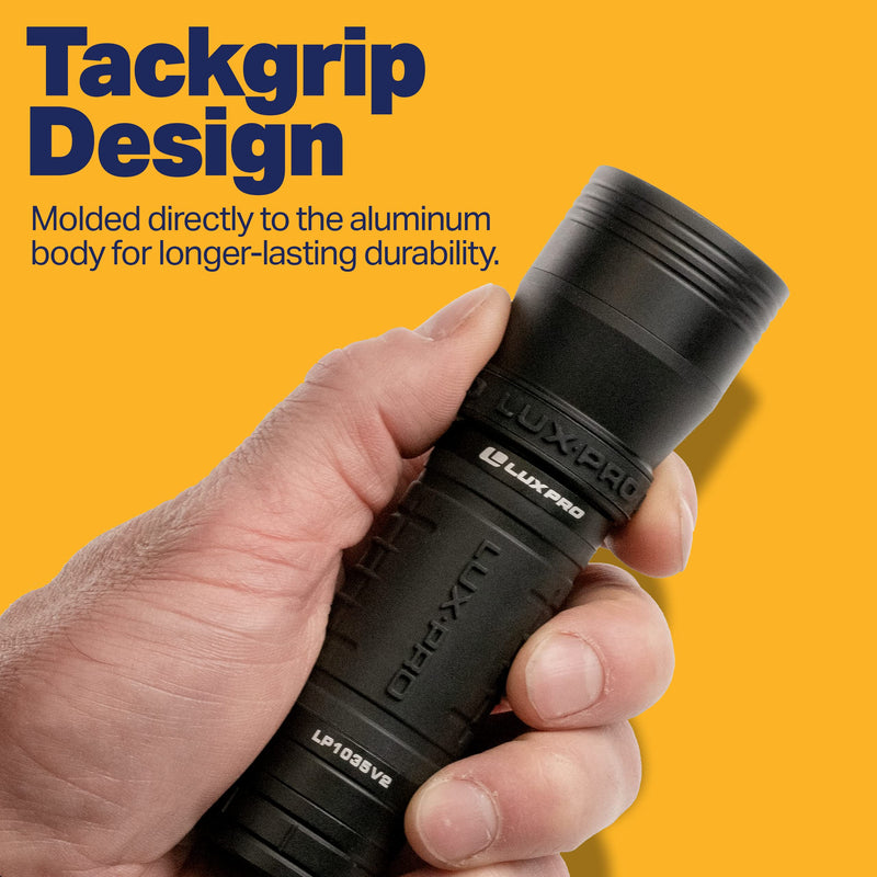 Zoom Focus LUXPRO CREE LED Flashlight High Lumen Tactical Handheld with TackGrip (LP1035V2)
