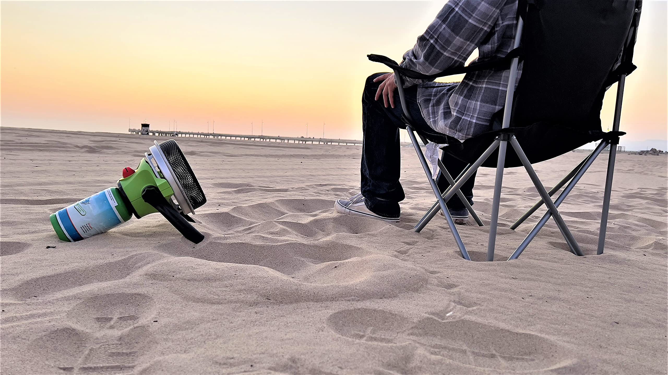 Portable Flame King Propane Gas Outdoor Heater with Piezo Electric Start for Camping, Garage, Ice Fishing, Patio, and Tabletop Green Small