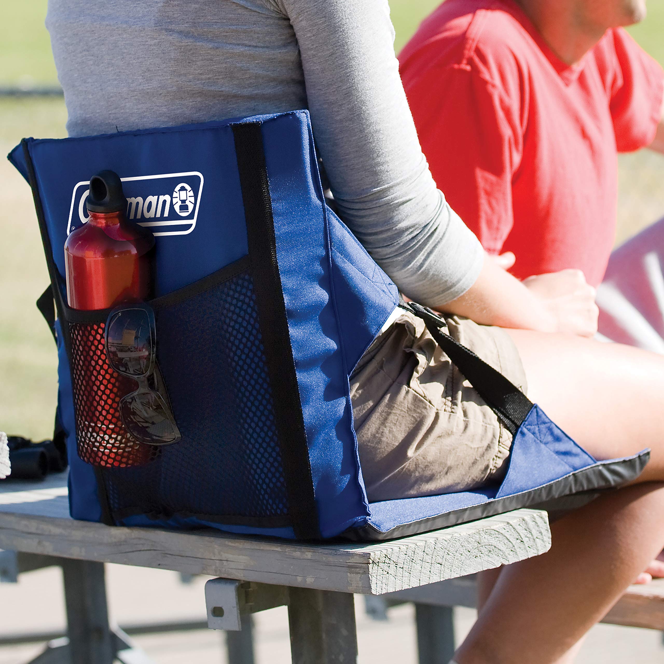 Portable Coleman Stadium Seat | Cushion Bleacher with Backrest | Lightweight Padded Seat Cushion