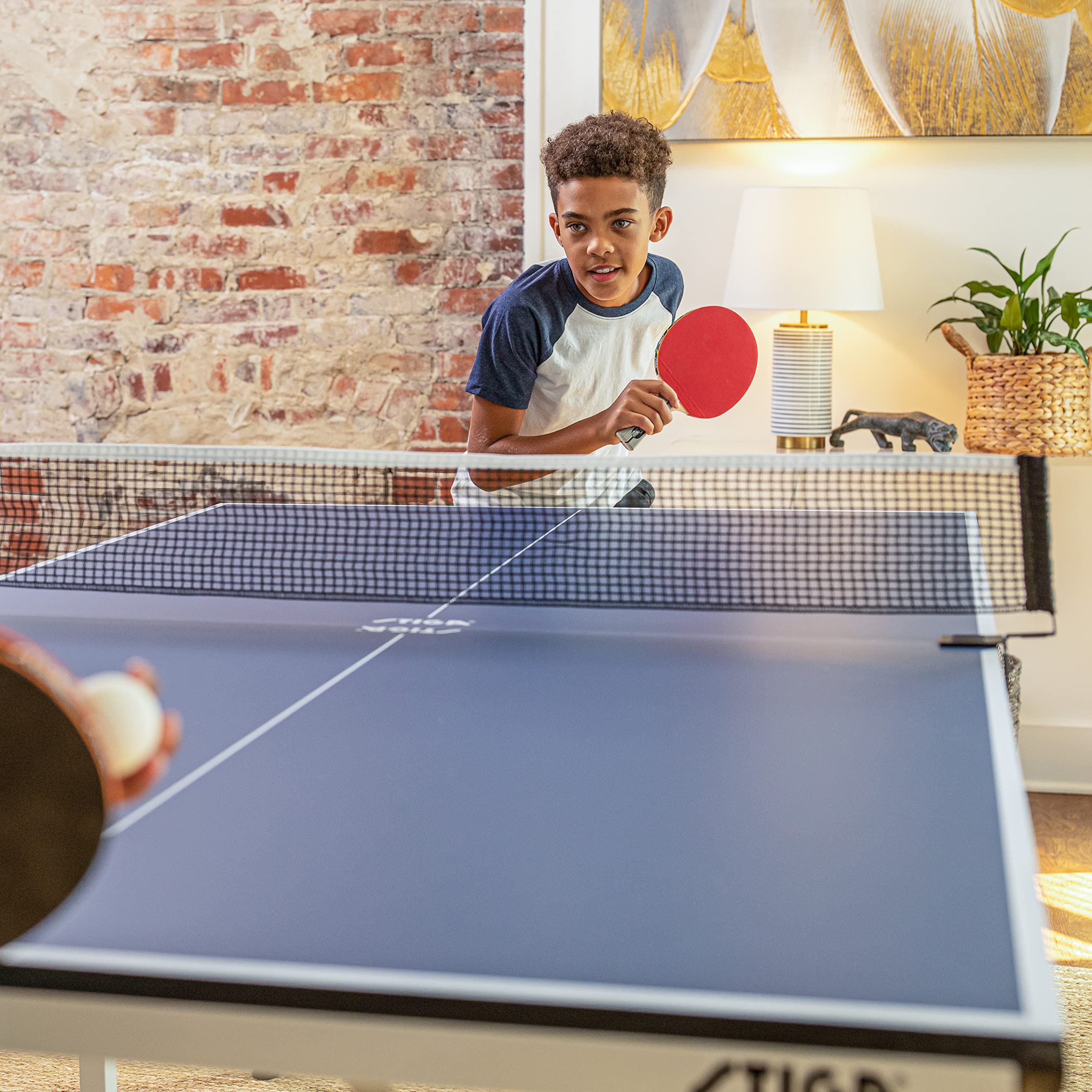 Mid-Size Portable STIGA Space Saver Table Tennis Table - Compact Storage Fits in Most Closets – Includes Ping-Pong Net & Post - No Assembly Required