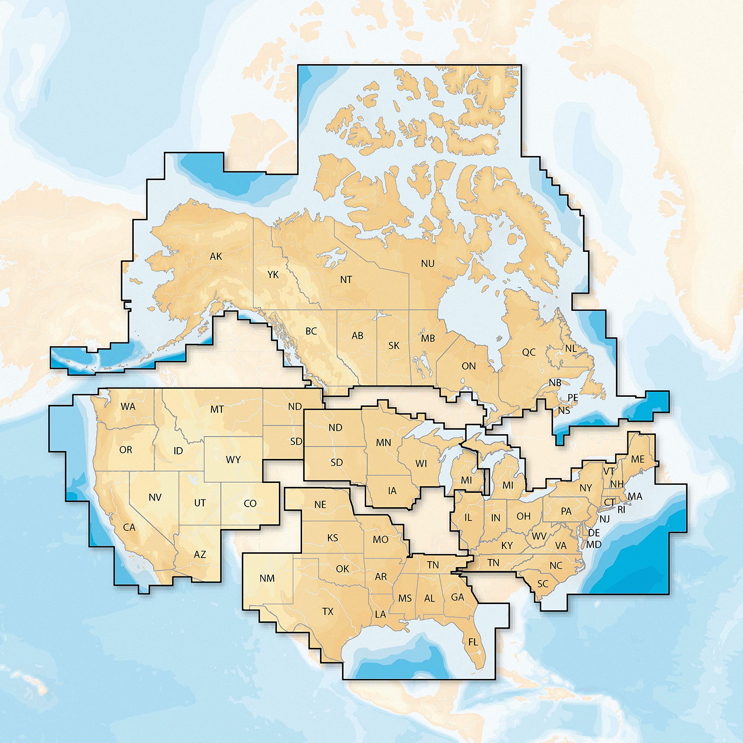 North Lake Charts Navionics Plus on SD/MSD,Black
