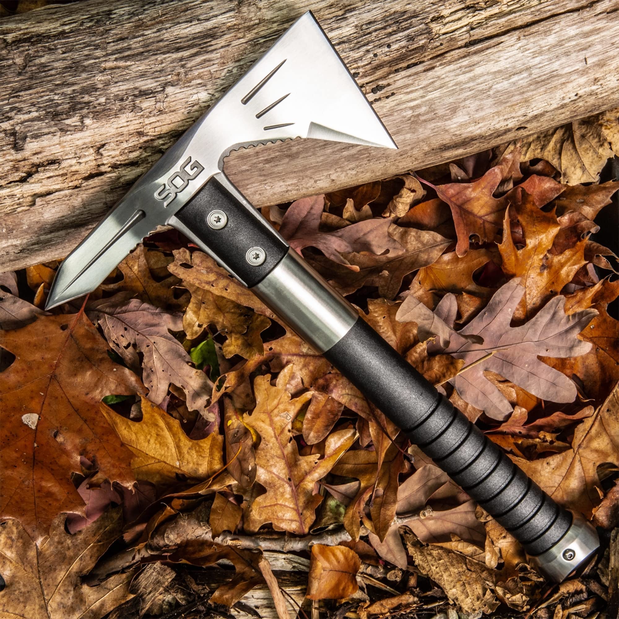 SOG Tactical Hatchet Tomahawk - Voodoo Hawk Mini Tactical Axe, Throwing Hatchet w/ 2.75 Inch Blade for Survival Sports and Camping Axes (F182N-CP)