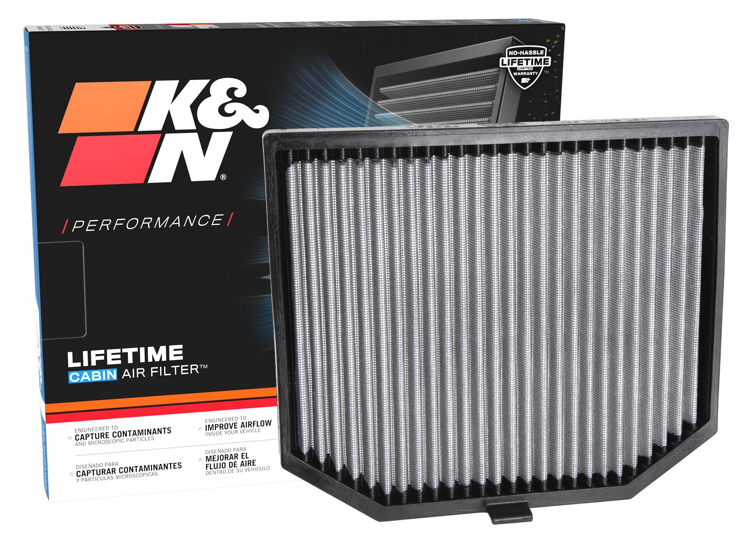 Cabin Air Filter K&N LIFETIME: Premium, Washable, Clean Air for your Cabin: Compatible with 2008-2017 Chervolet/Pontiac: SS, G8, VF3020