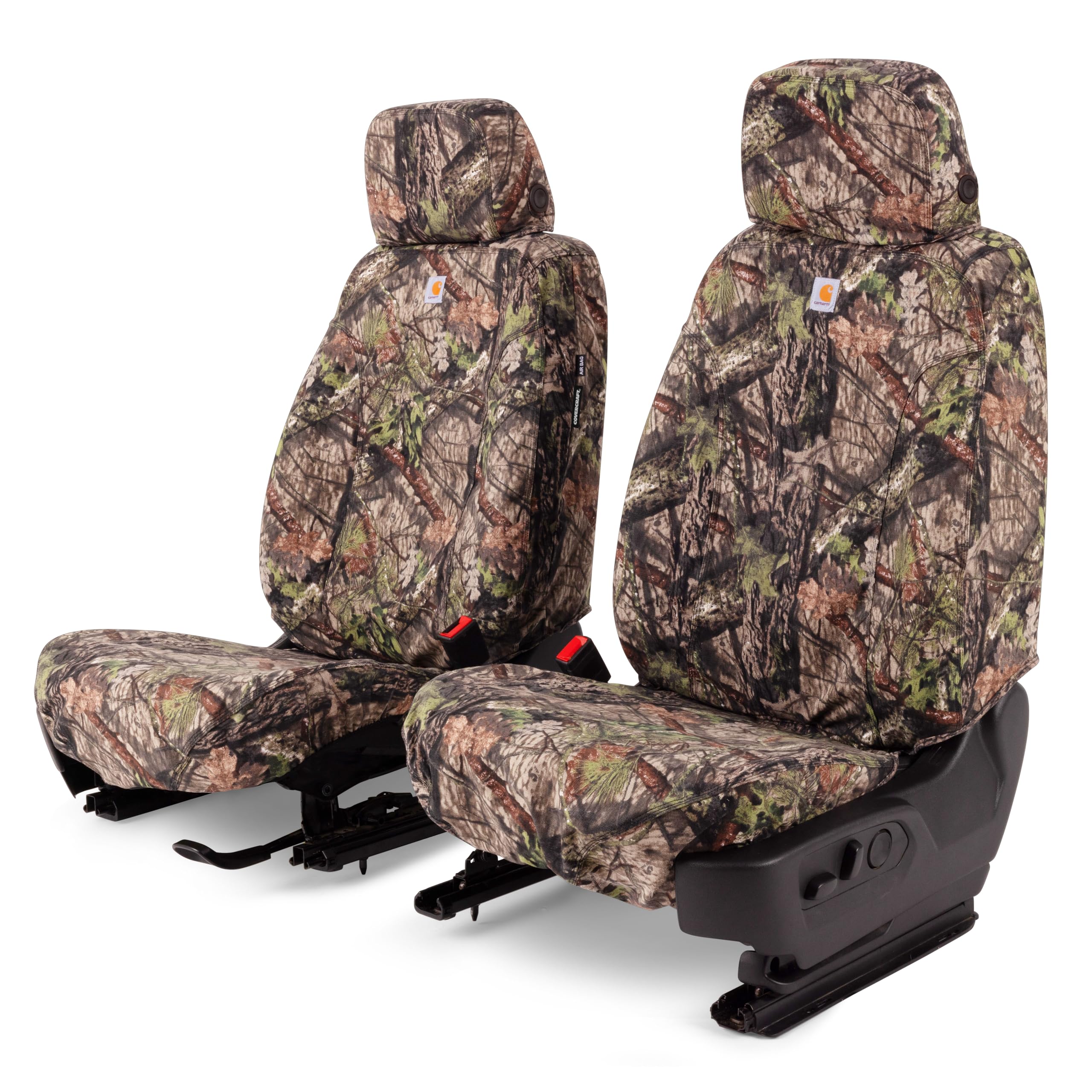 Covercraft Carhartt Mossy Oak Camo SeatSaver Custom Seat Covers | Fits 2023-2024 Ford F-150 (Excludes Raptor) | 1st Row Bucket Seats, Break-Up Country