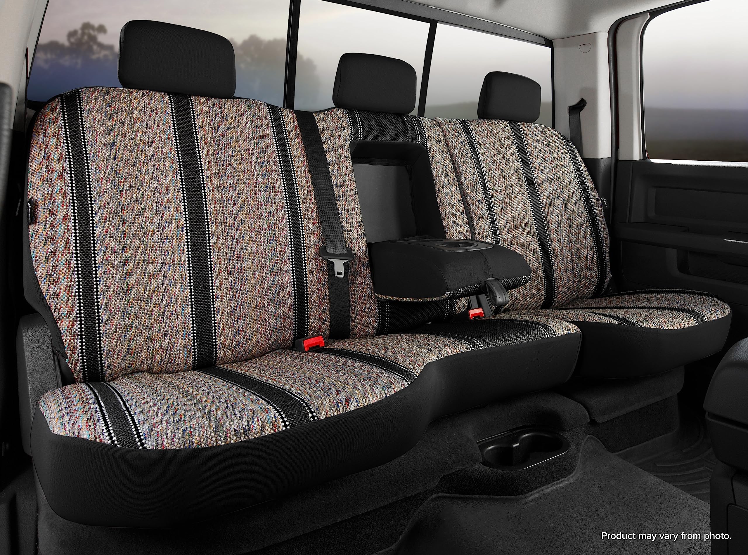 Fia Black TR45-2 Custom Fit Rear Seat Cover Split Seat 40/60 - Saddle Blanket, (Black)