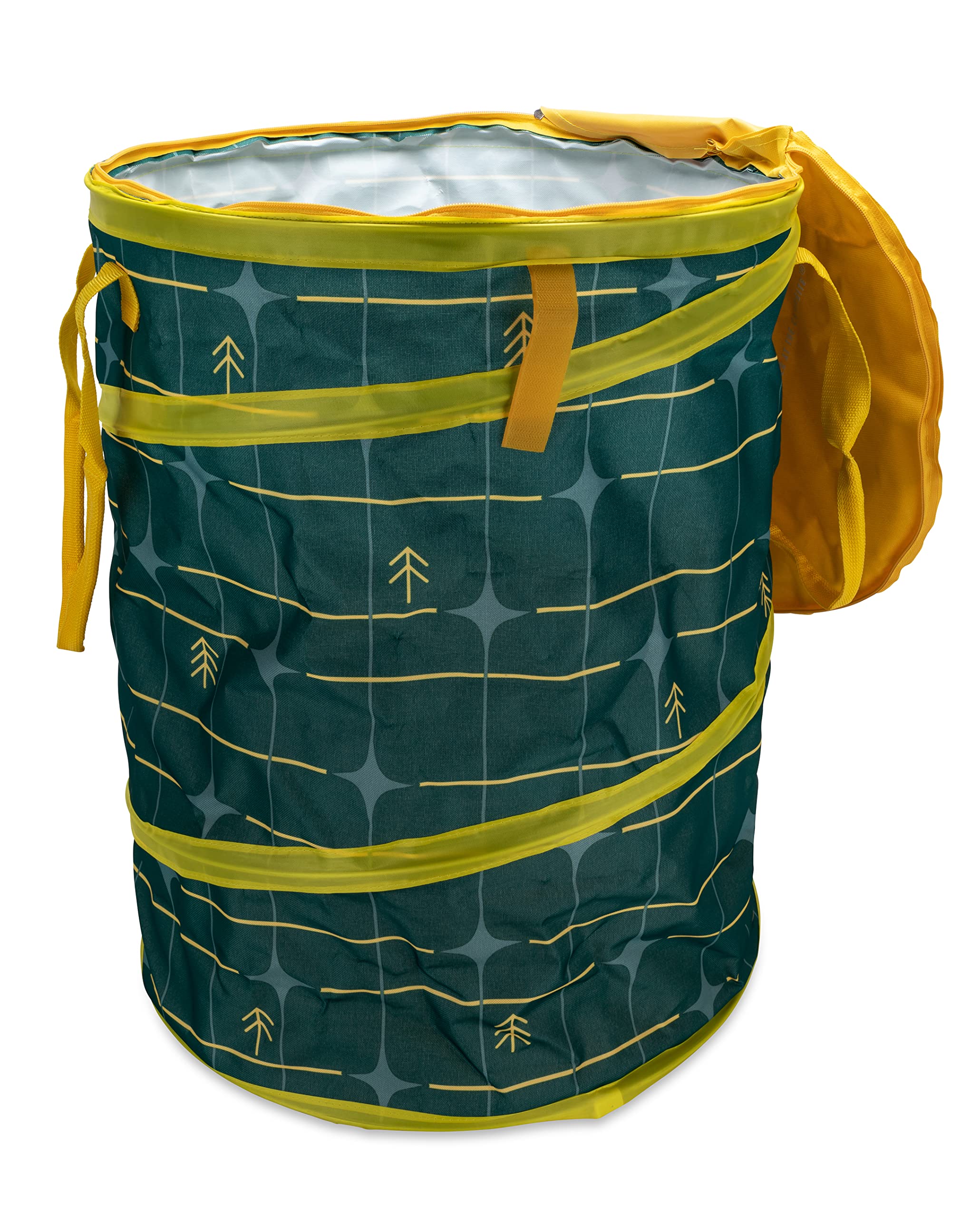 Camco Utility Container Pop-Up - Use as Collapsible Trash Can When Camping - Holds 30-Gallon Kitchen-Size Trash Bags - 2-Ft Tall & Collapses for RV Storage and Organization (53490)