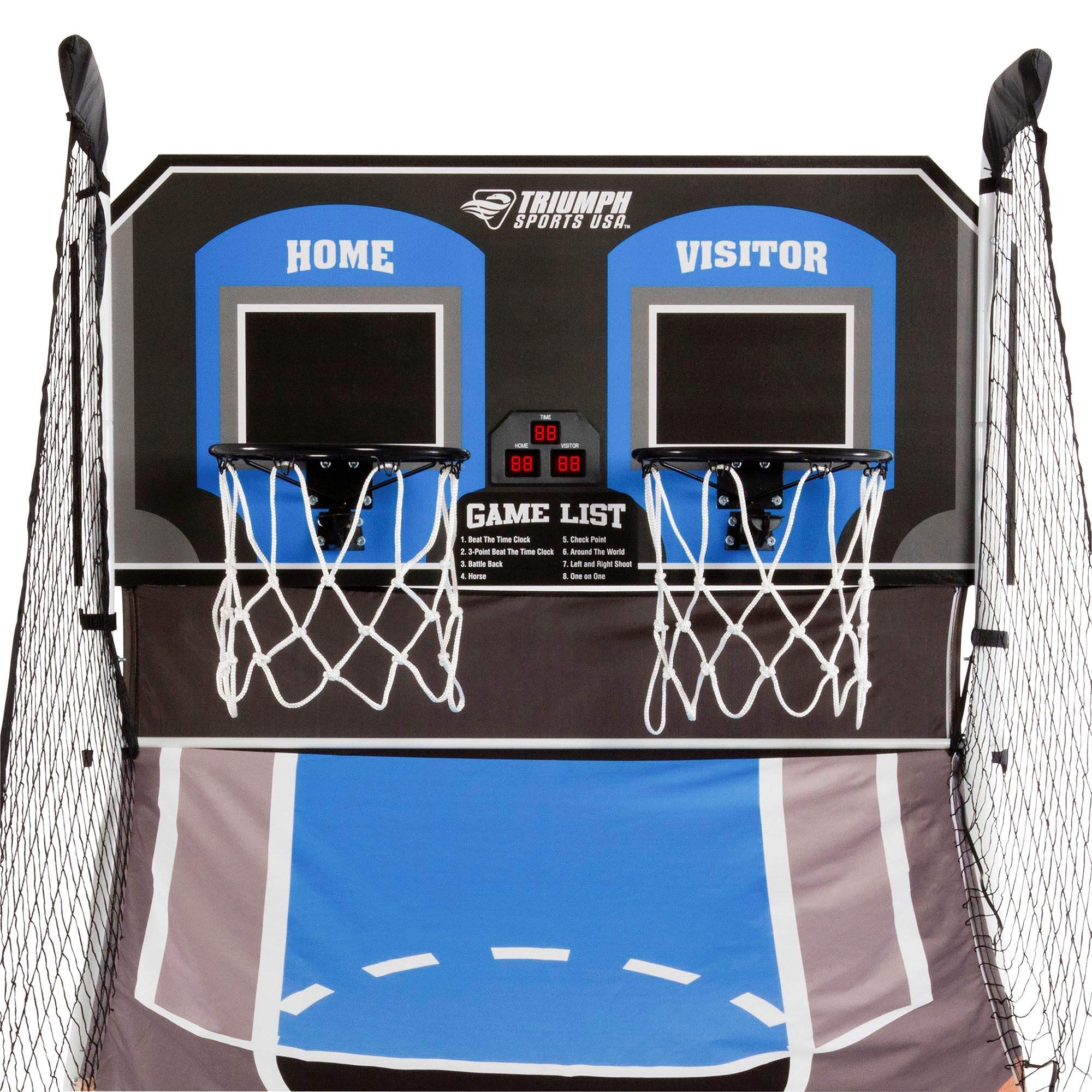 Big Shot II Triumph Sports Double Shootout Basketball Game - LED Scorer - 8 Game Modes - 4 Basketballs