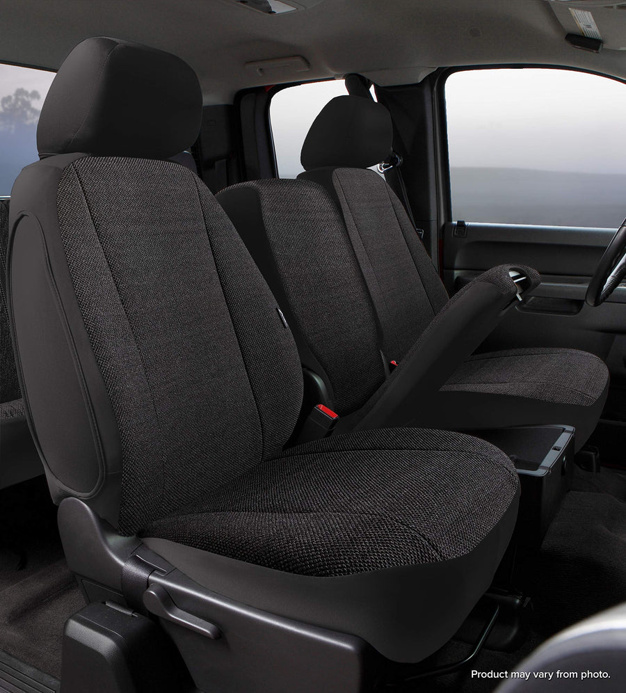 Fia Black TRS48-37 Custom Fit Front Seat Cover Split Seat 40/20/40 - Saddle Blanket (Solid Black)