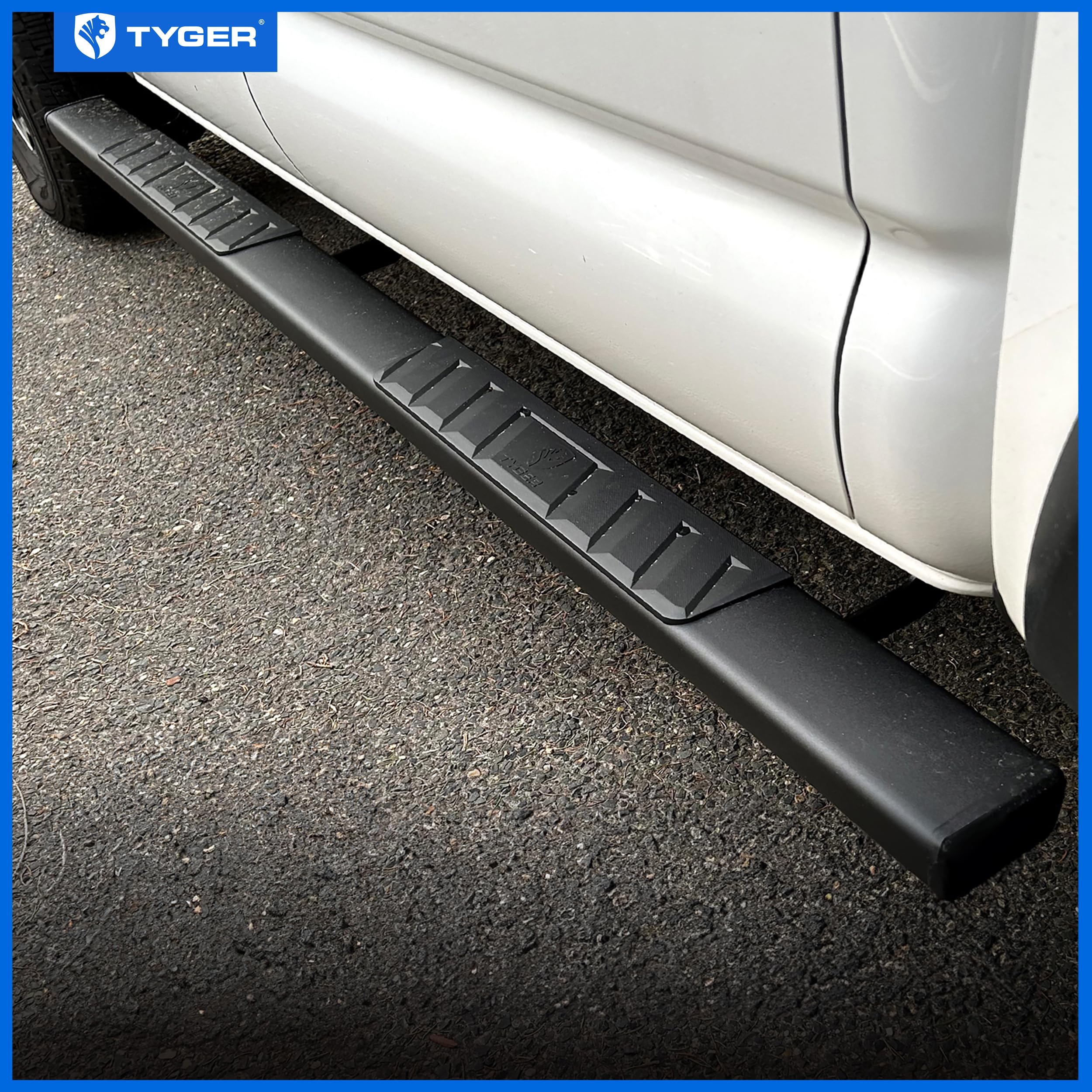 4" Tyger Auto Riser Running Boards Compatible with 2015-2026 Chevy Colorado GMC Canyon | Crew Cab | TG-RS2C40018 | Side Step Rails Nerf Bars