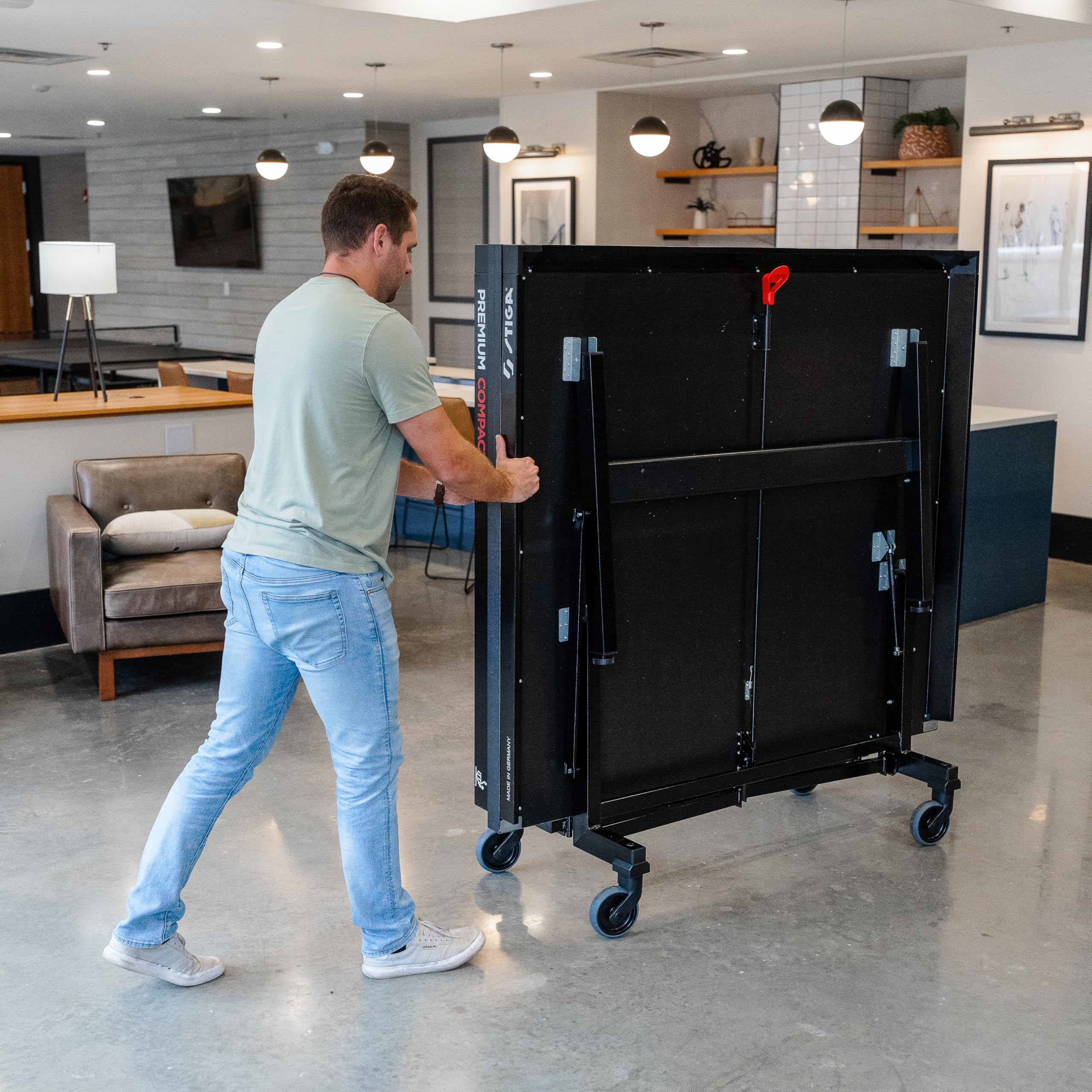 STIGA Compact Premium ITTF Approved Tennis Table – Folds to Minimal Storage Dimensions and Comes Fully Assembled