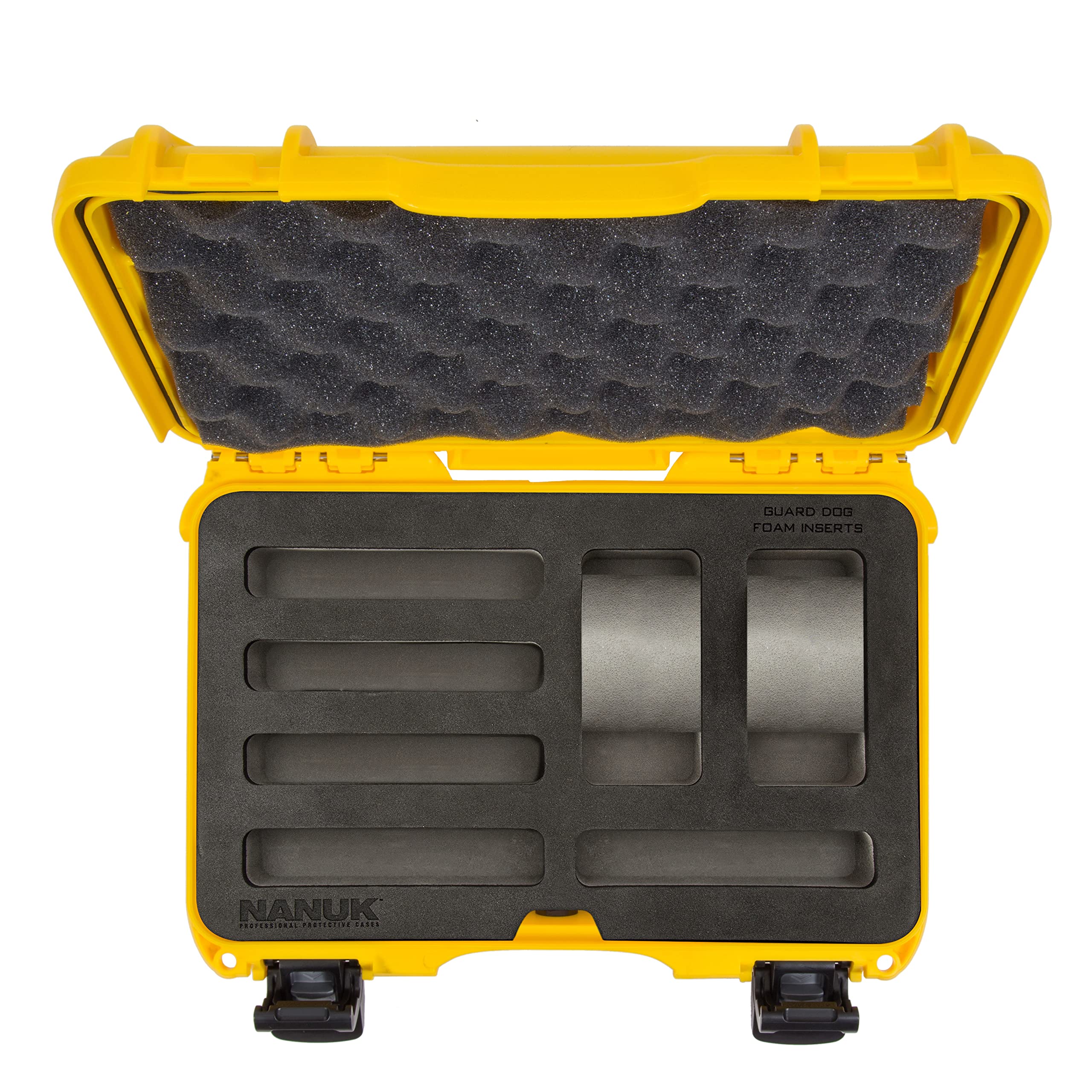 Nanuk Cases for 2 Watches and 5 Knives w/foam insert - Yellow 909-2WT5KNI4