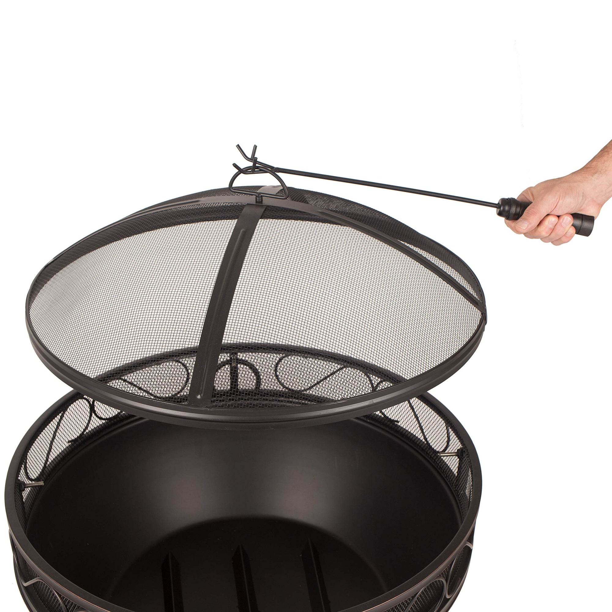 GHP Group Bellora OFW295R Fire Pit, Rubbed Bronze