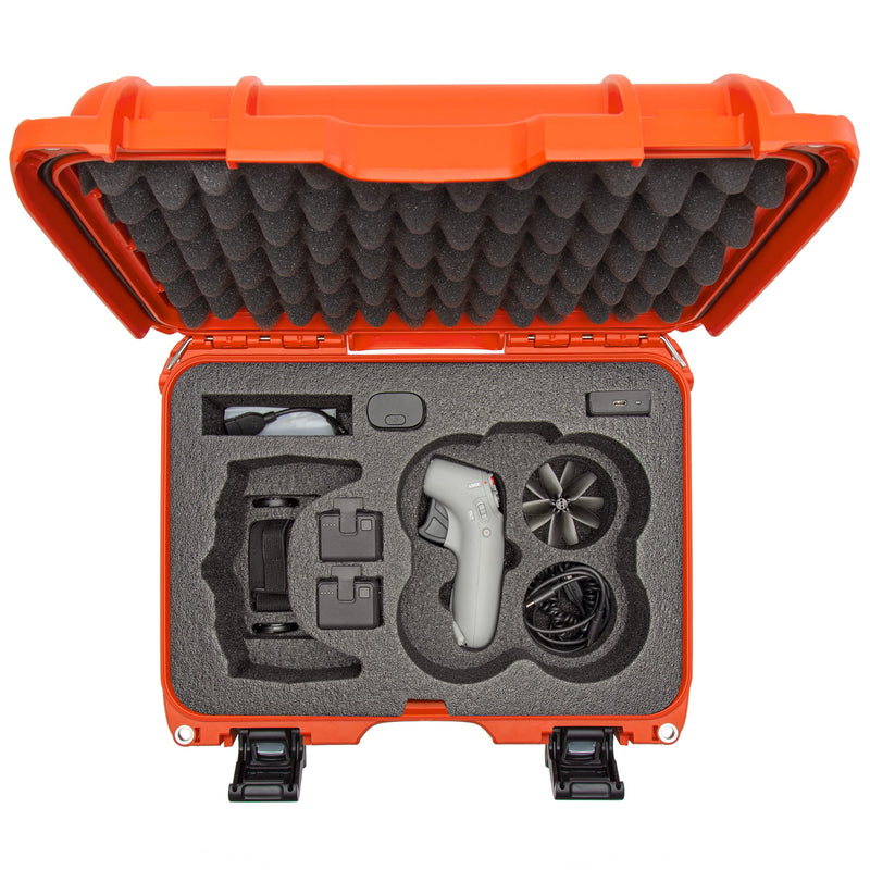 Waterproof Hard Case Nanuk 915 with Foam Insert for DJI Avata FPV Unit, Goggles and Controller - Orange