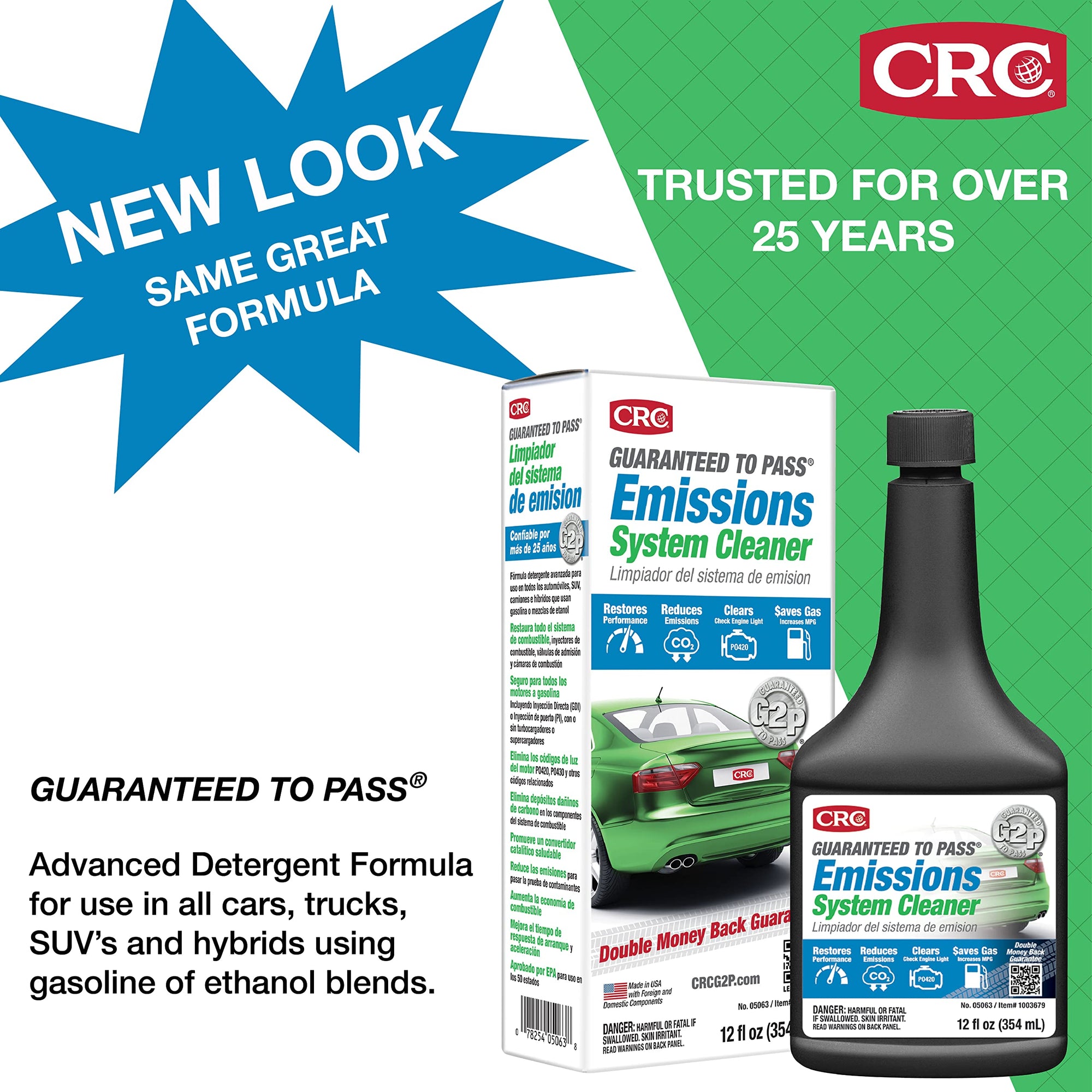12 Fluid Ounce CRC Guaranteed to Pass Emissions Test Formula