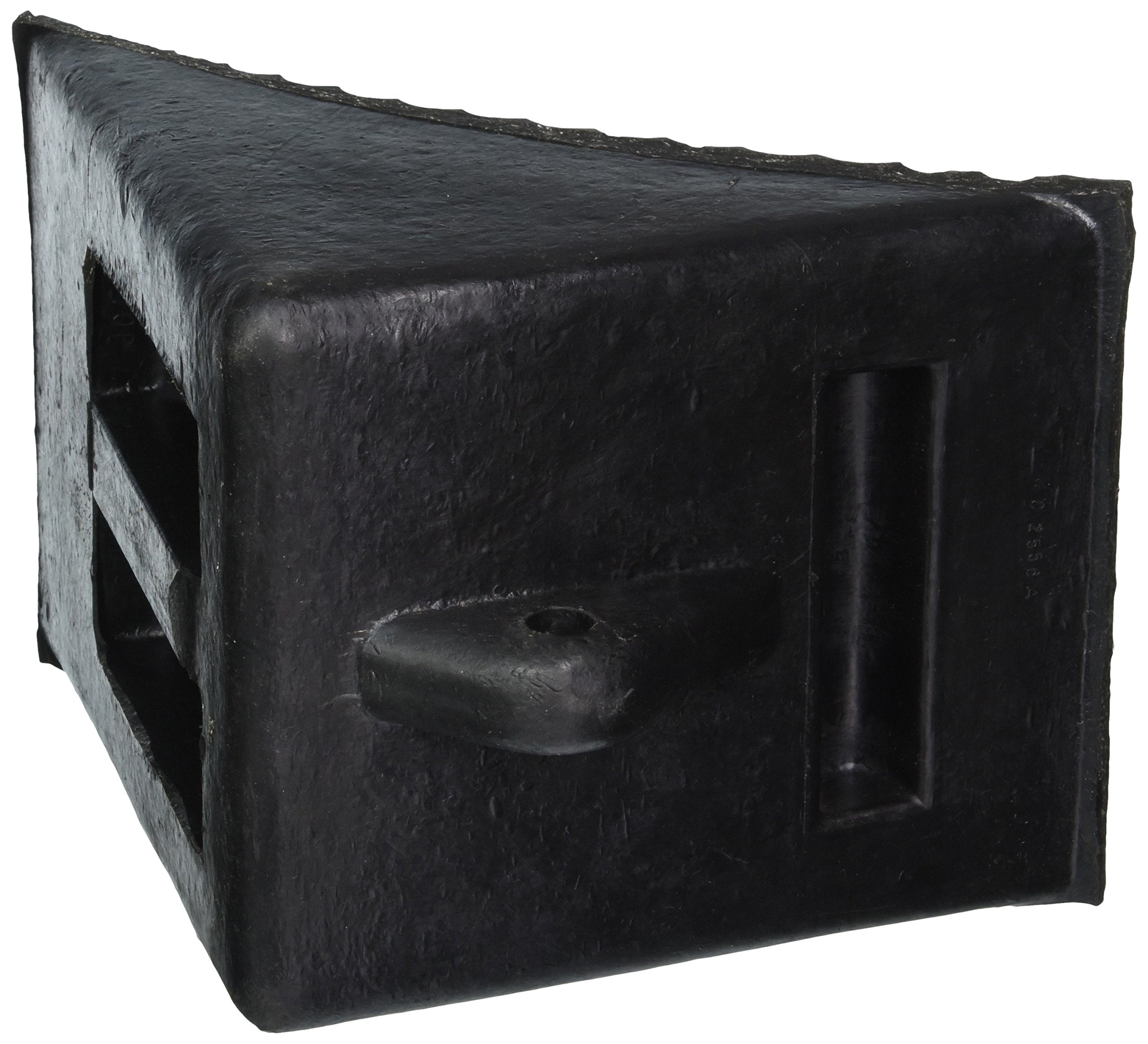 Heavy Duty Rubber Wheel Chock Buyers Products WC2556A – 7x10.25x8.13 Inch, Molded Hand Hold, Oil-Resistant Tire Chocks, OSHA Compliant, Ideal for Vehicle Storage, Trailers, Shipping Docks