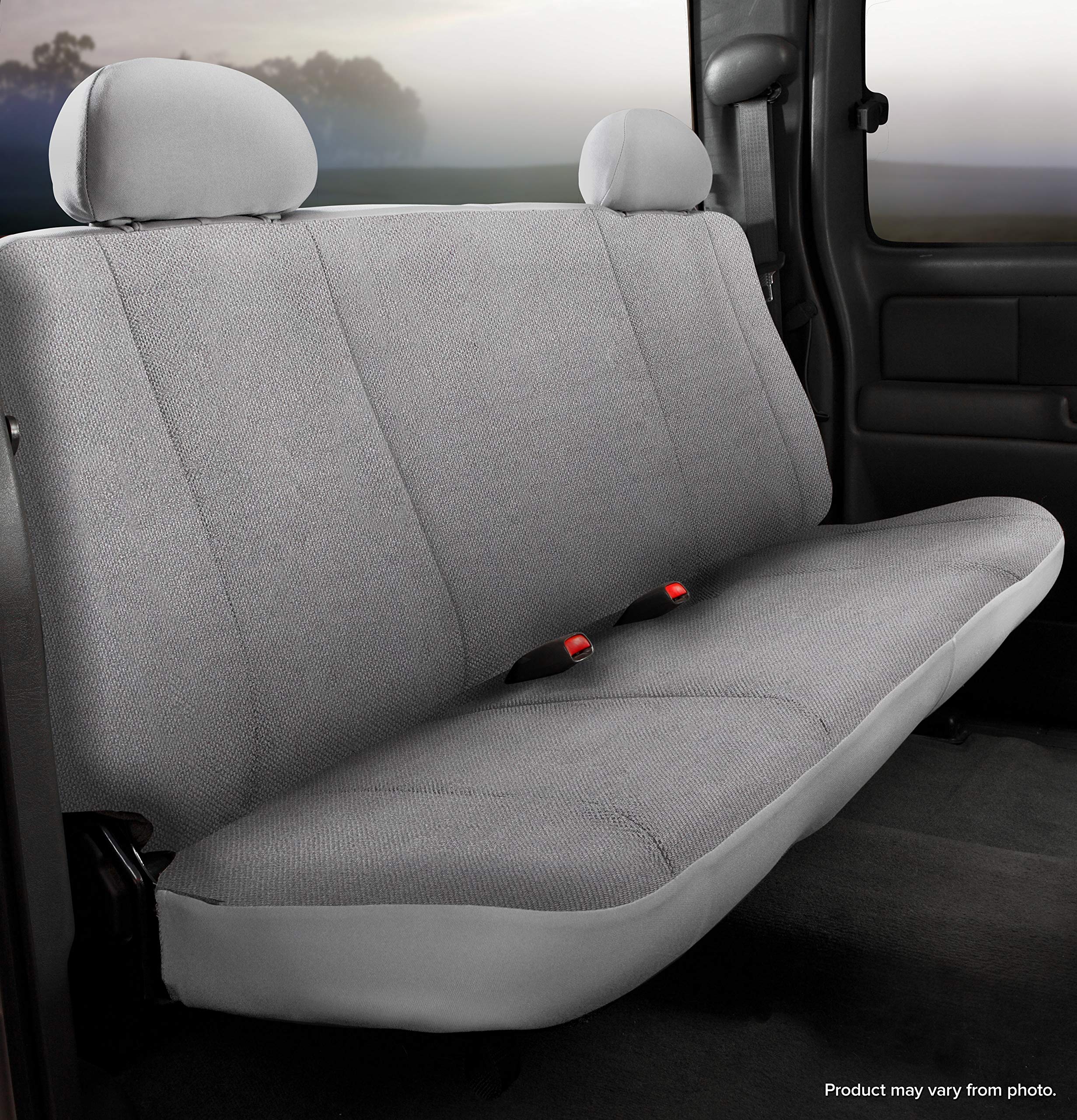 Fia Gray TRS42-56 Custom Fit Rear Seat Cover Bench Seat - Saddle Blanket (Solid Gray)