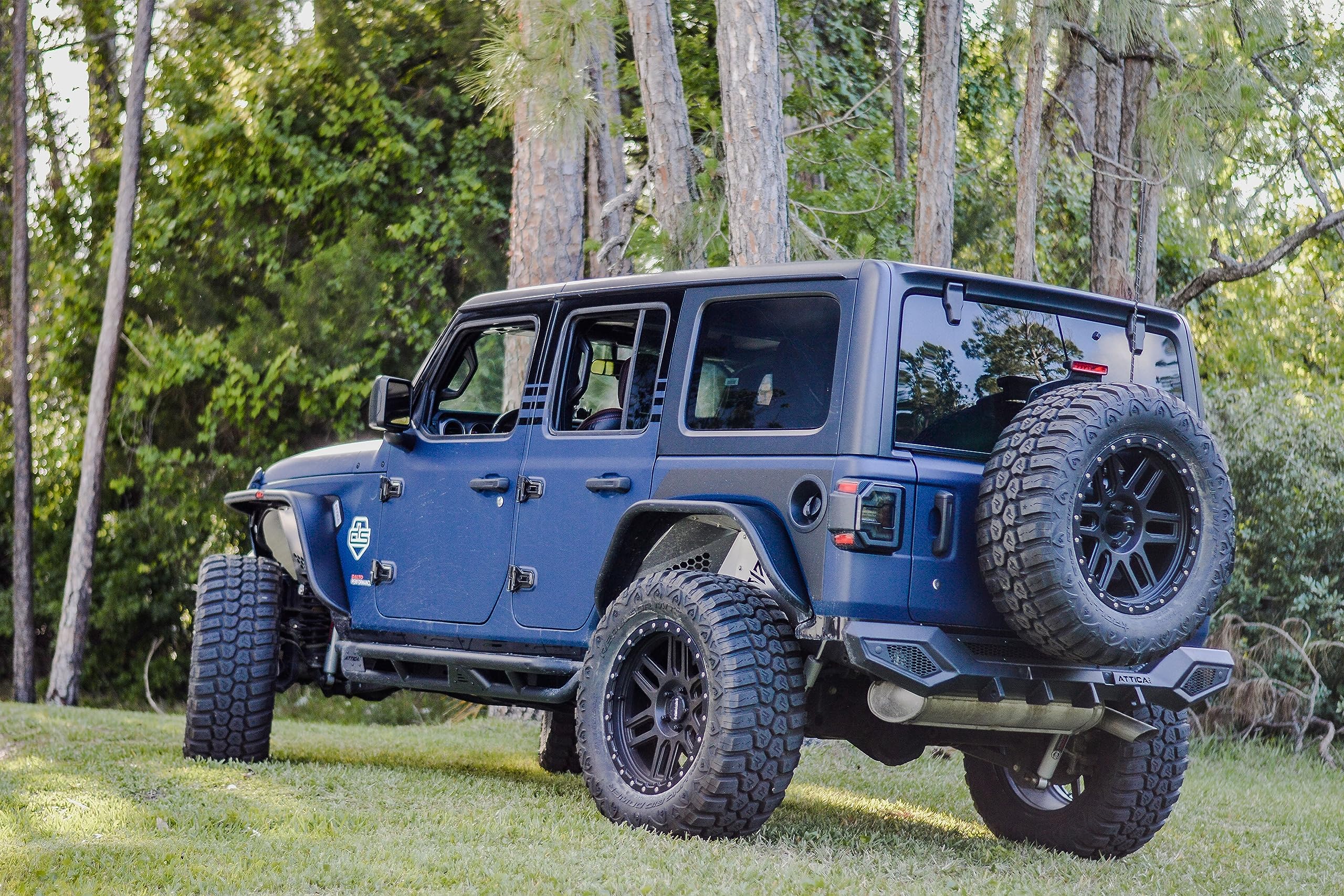 Attica 2018-2023 Jeep Wrangler JL Rear Bumper ATTJL01B111-BX - Black - Powder Coated - Steel