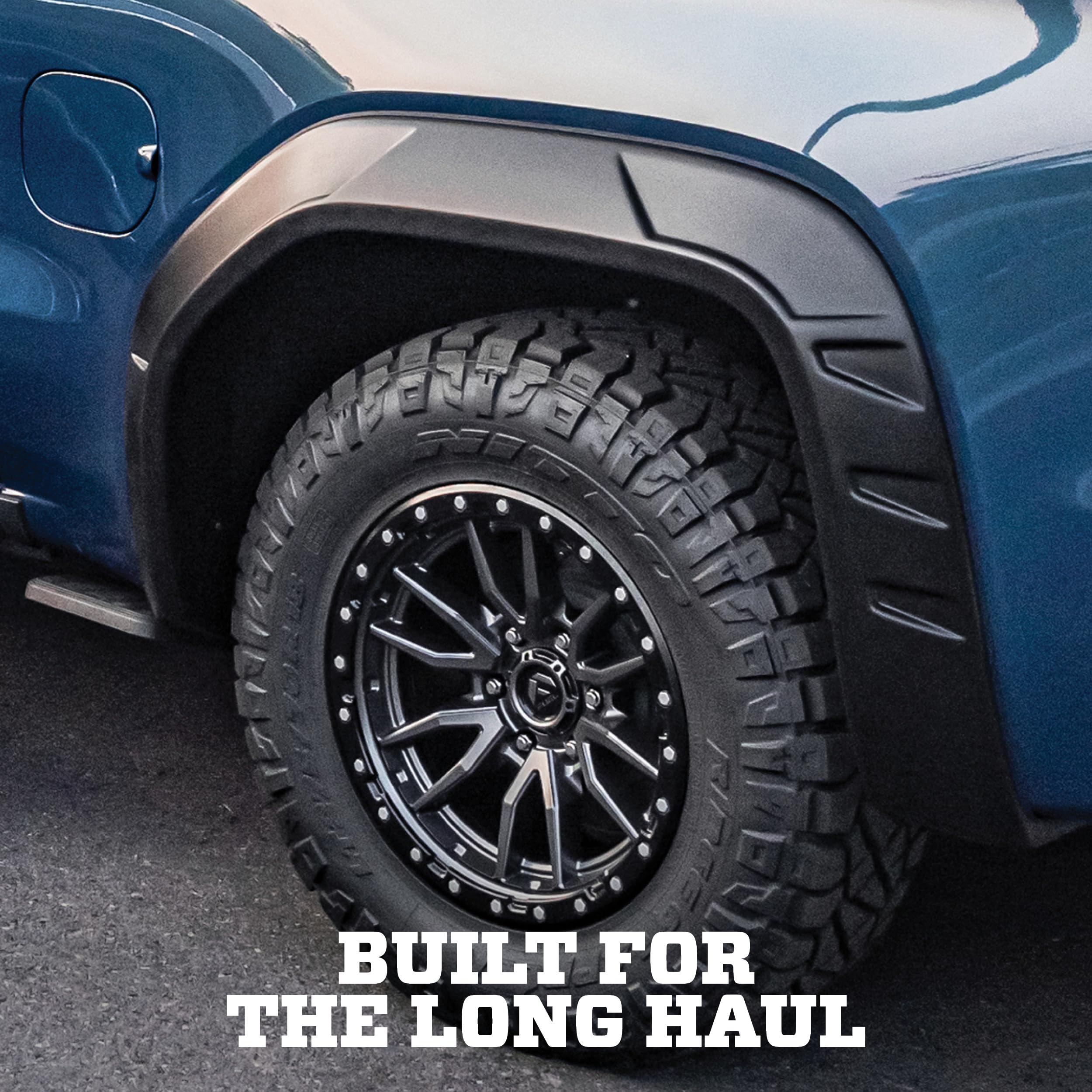 Husky Liners Fender Flares DRT Style | Fits 2014-2018 Chevrolet Silverado 1500 (69.3" Bed, Fleetside) | 4-pc Black - 2804944