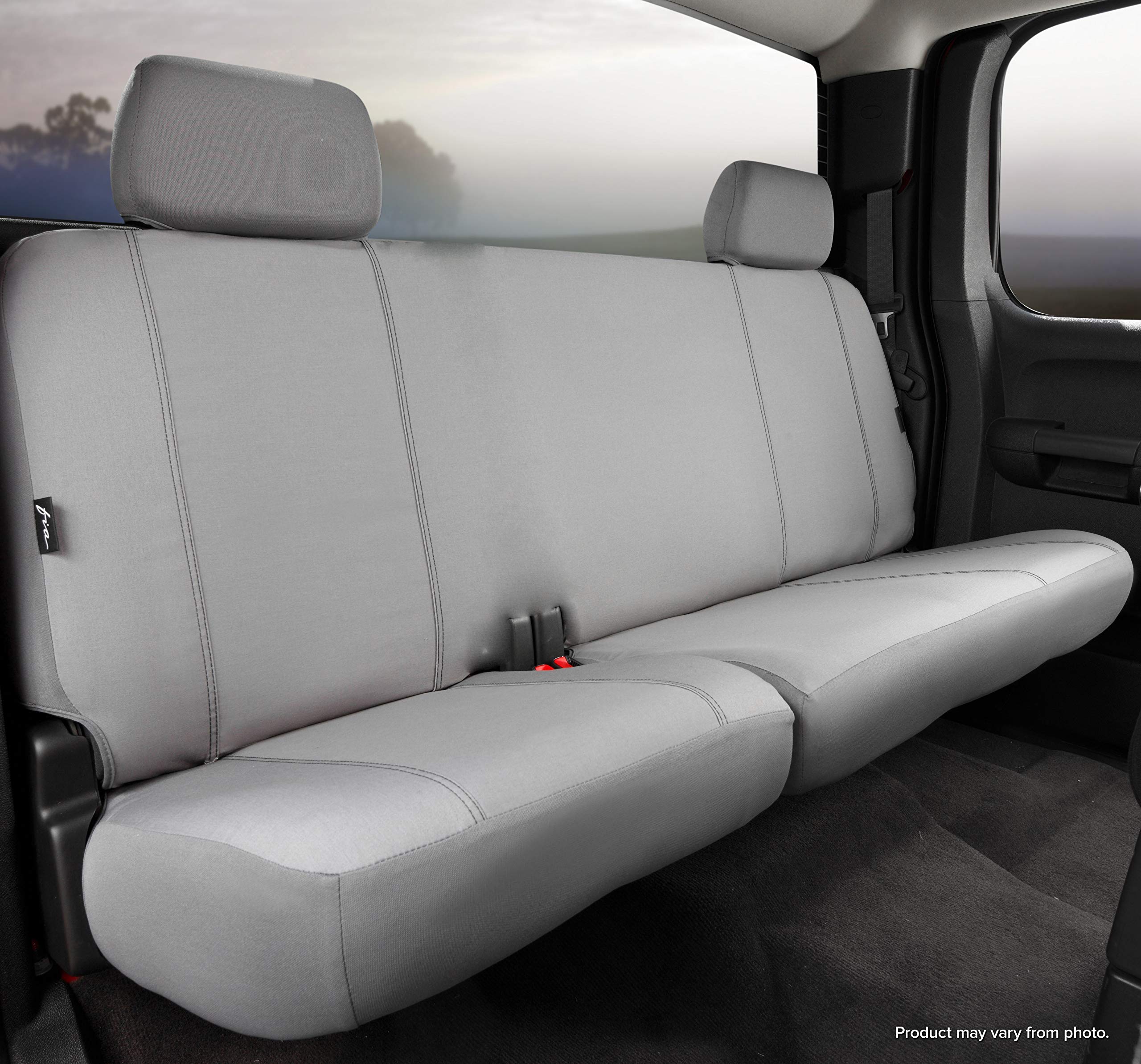 Fia Gray SP82-67 Custom Fit Rear Seat Cover Split Cushion 60/40 - Polyester, (Gray)