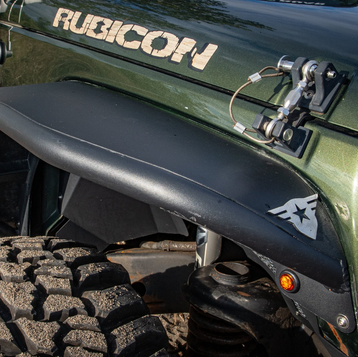 Combat Off Road Full Assault Aluminum Black Fender Kit - Front compatible with Jeep JK/JKU - Includes LED Marker Lights