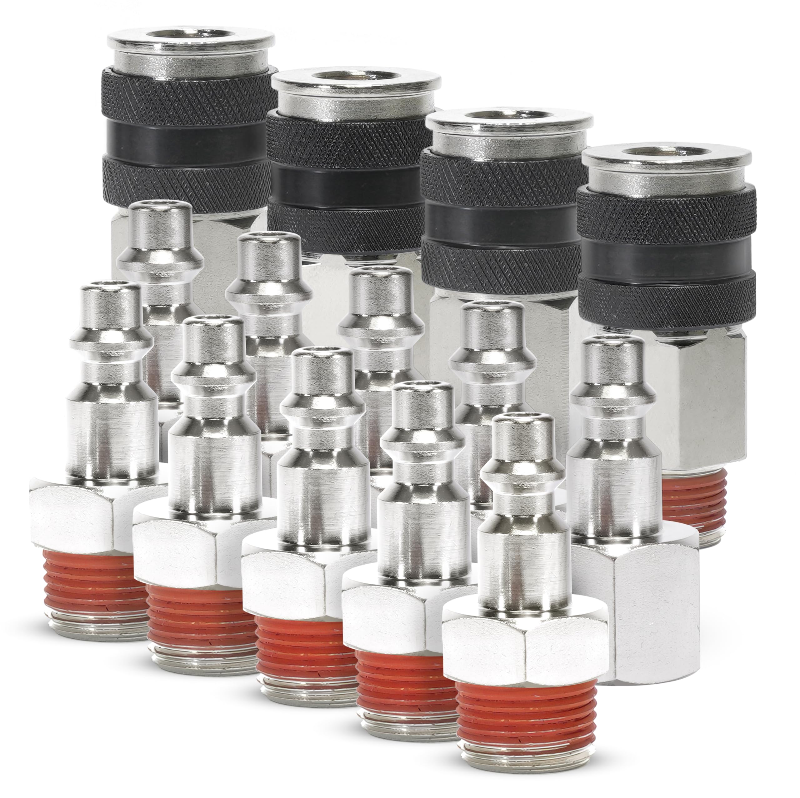 3/8" NPT Couplers M (2) & F (2), Quick Connect Studs 3/8" M (5) & F (5), NO LOGO
