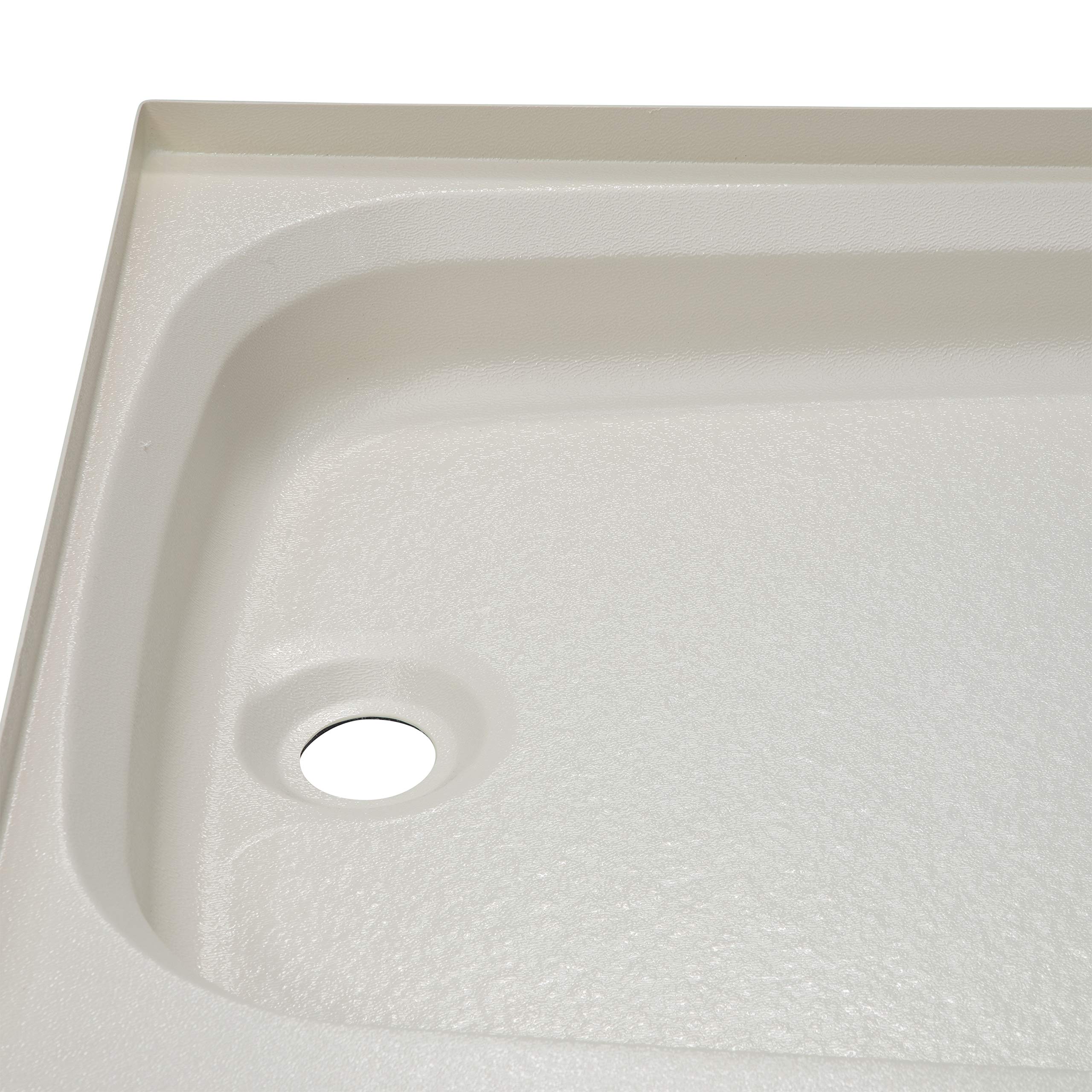 24" x 36" Lippert Replacement Parchment RV Shower Pan with Left Drain for Travel Trailers, 5th Wheels, and Motorhomes - 342922