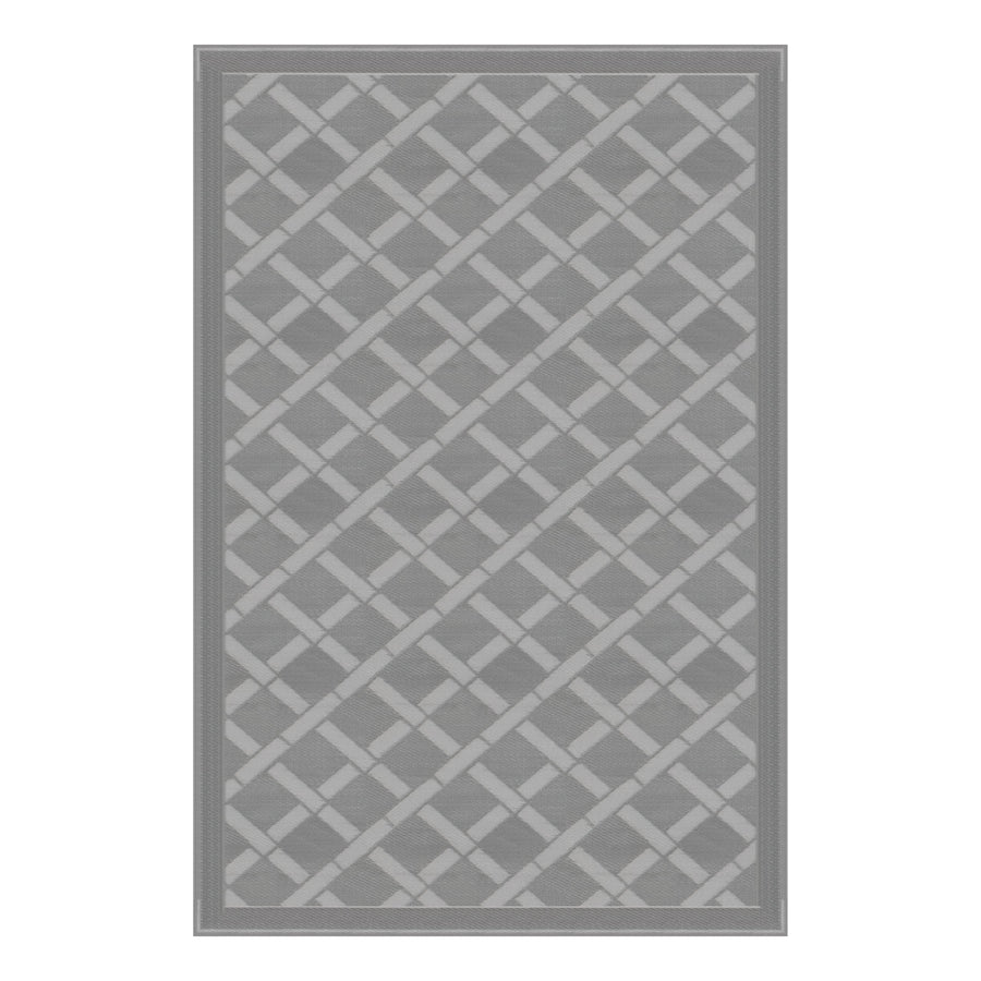 Grey Lippert Reversible All-Weather RV Patio Mat 6' x 9'